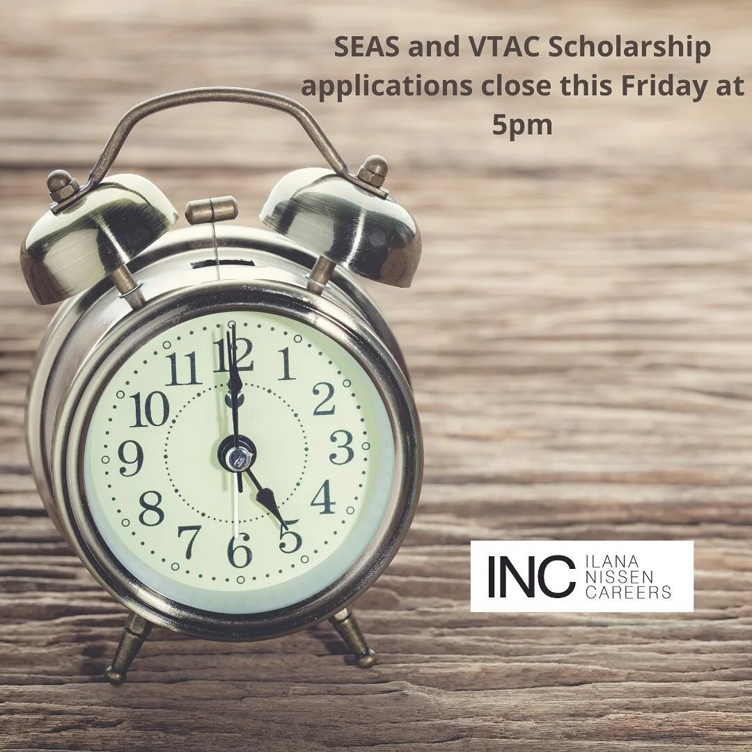 SEAS and VTAC scholarship applications are due this Friday 8 October by 5pm. All submissions and supporting documents must be in by then. No late submissions are accepted by VTAC so make sure you&rsquo;re organised and have everything in on time. Don