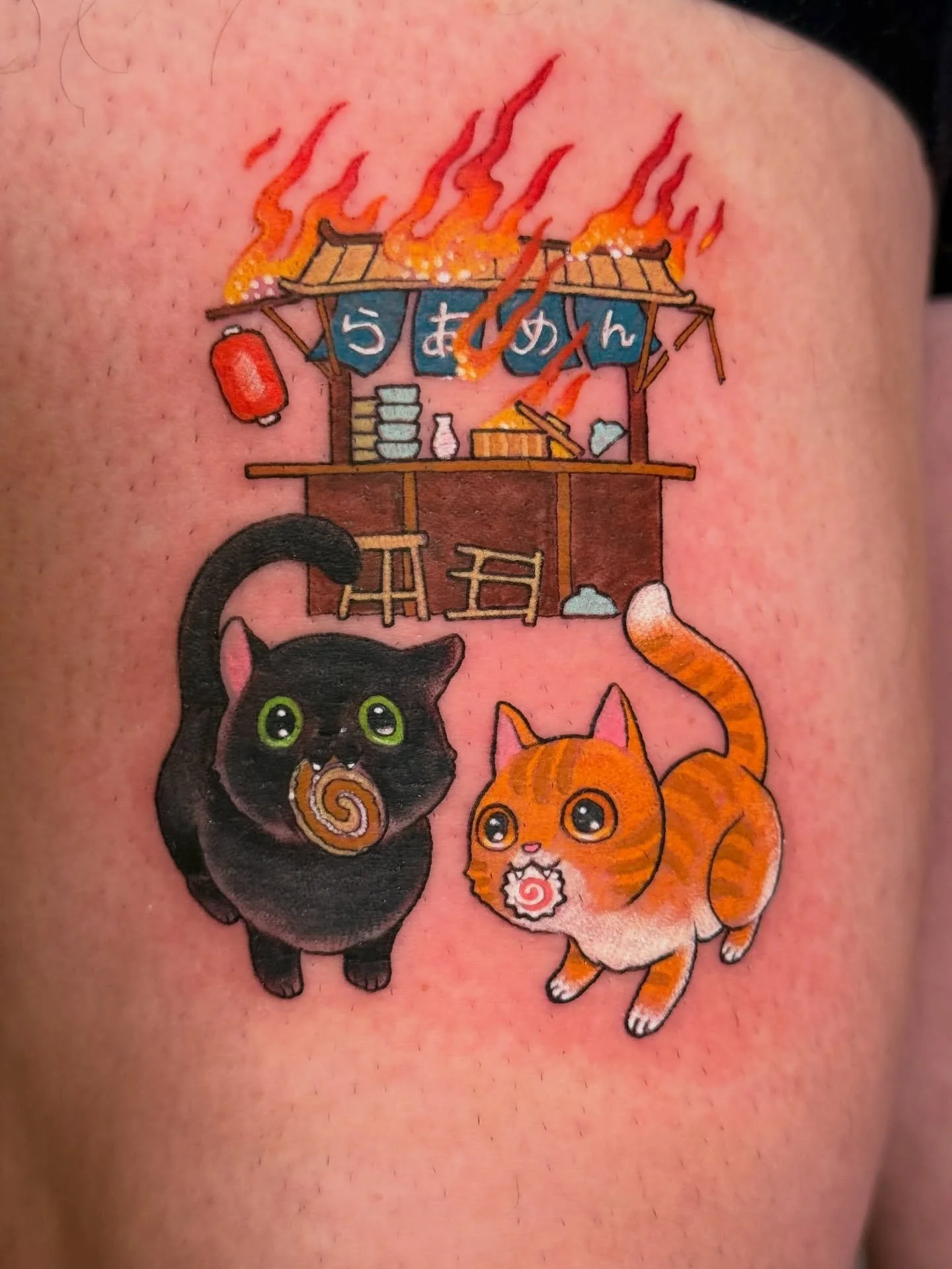 Jet and Benny - made for Nathaniel
#catttattoo #pdxtattoo #portlandtattoo #smalltattoo #colortattoo