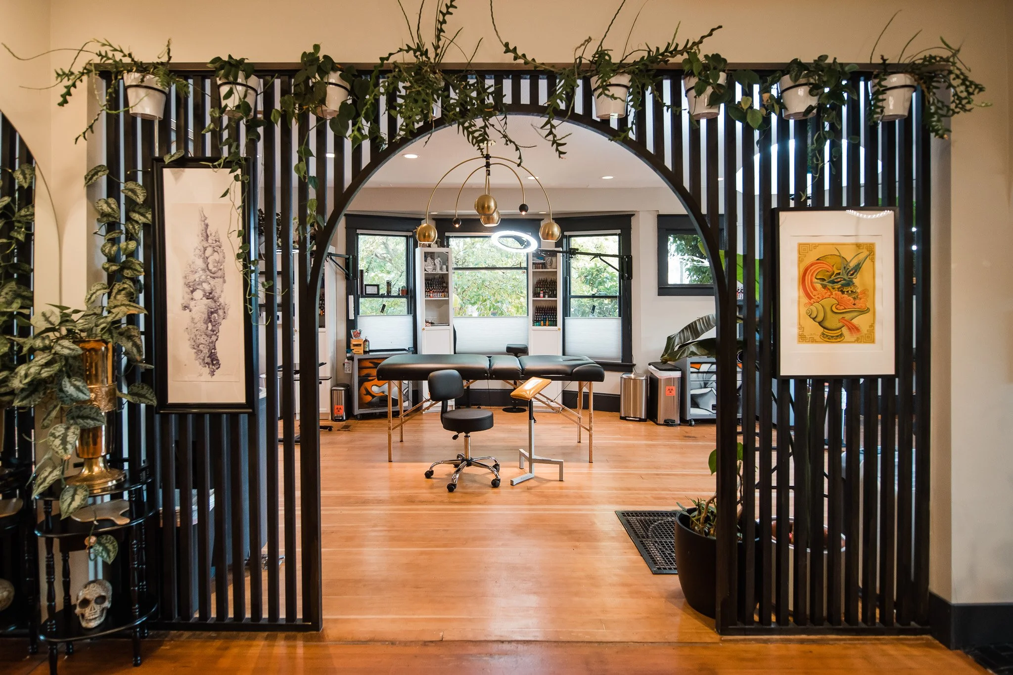 Beautifully designed, comfortable and welcoming tattoo shop on Hawthorne Blvd in Portland, OR