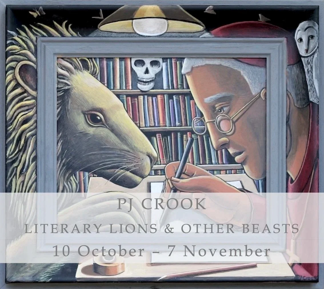 PJ Crook MBE RWA FRSA | Literary Lions & Other Beasts Exhibition
