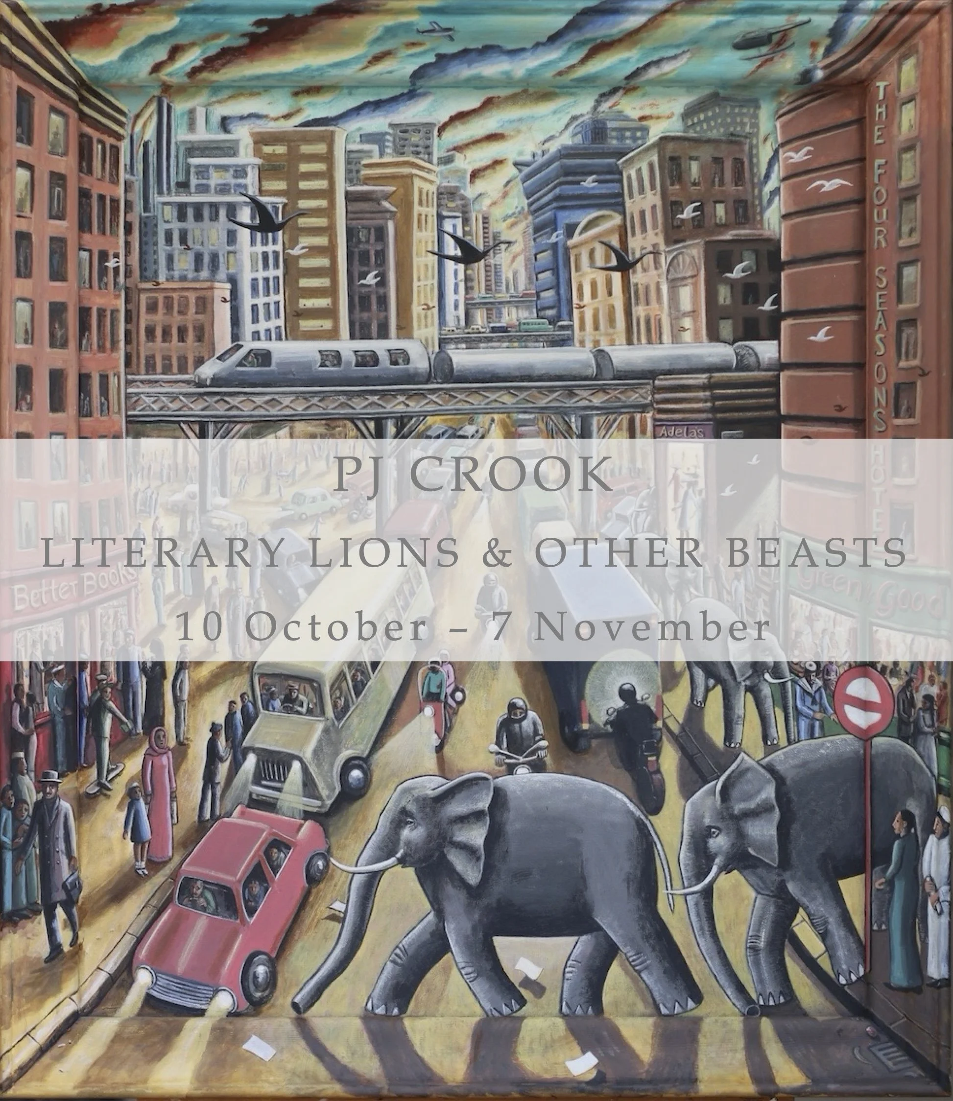 PJ Crook MBE RWA FRSA | Literary Lions & Other Beasts Exhibition