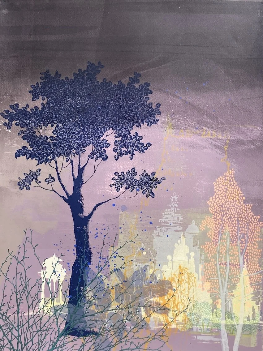 Chitra Merchant, Votives-V, 56 x 76 Acrylic on Paper.jpg