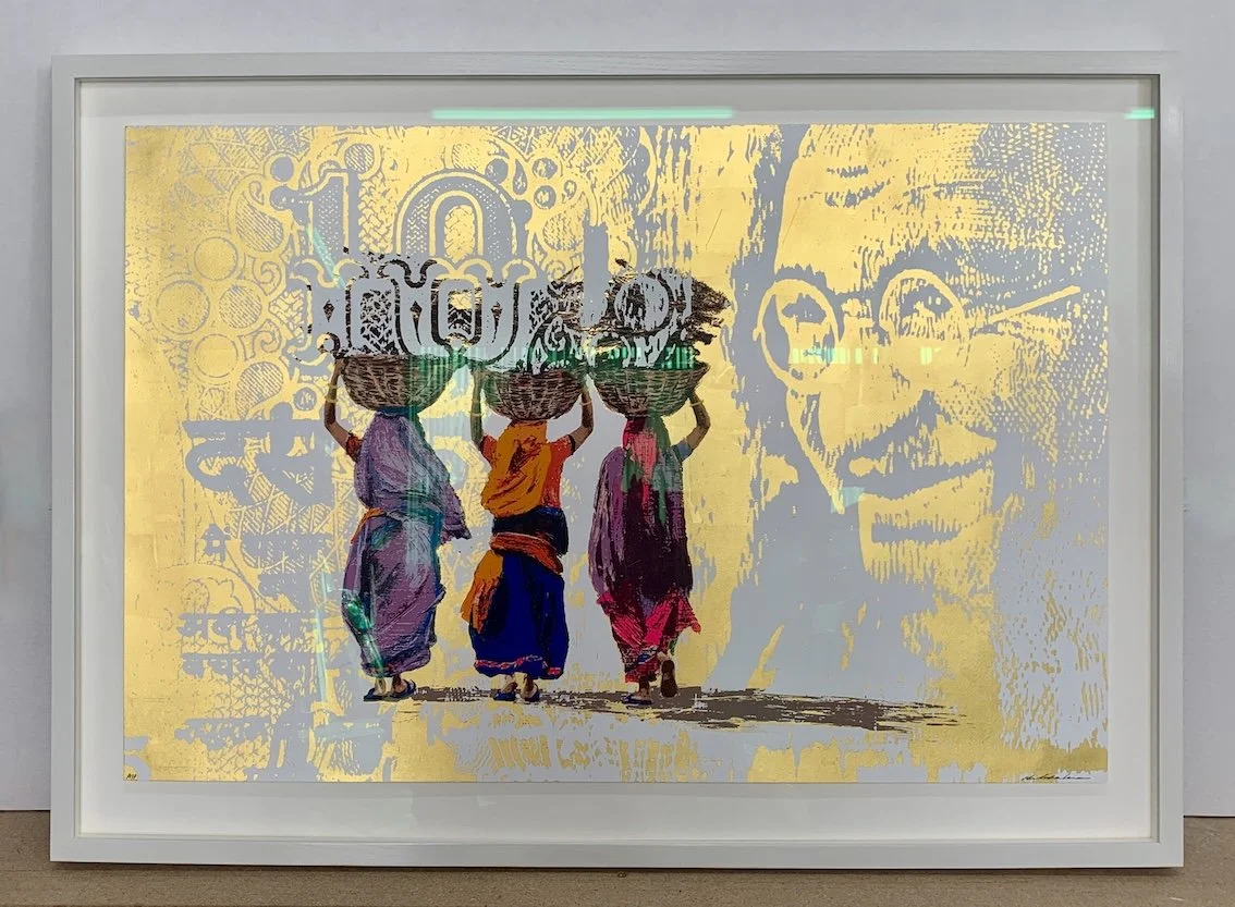 Natasha Kumar The Three Sisters #Gold Gandhi I with 22 carat gold leaf - 1 (6).jpeg