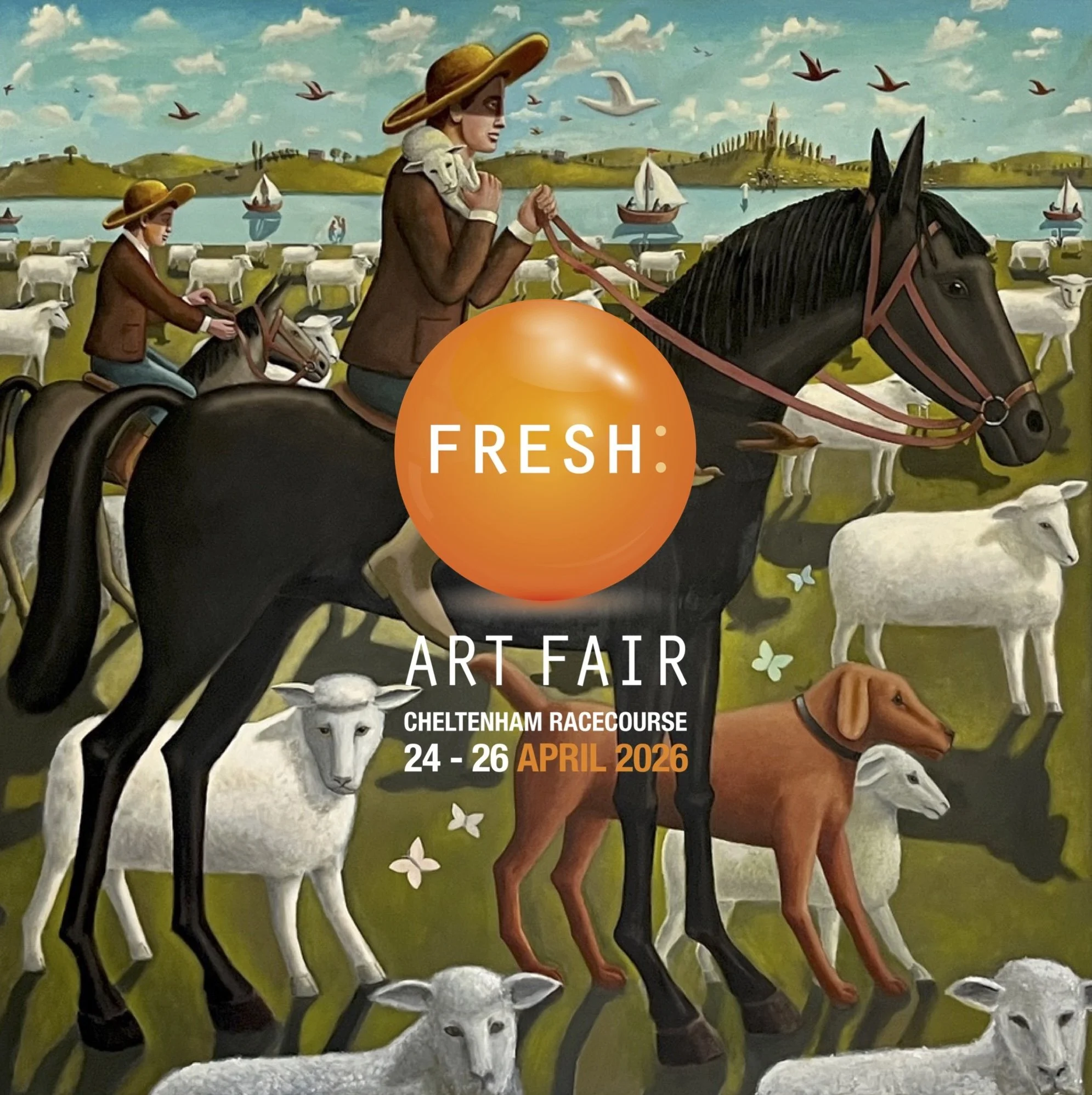 PJ Crook MBE RWA FRSA - The Lost Sheep - Available to view at Fresh: Art Fair Cheltenham