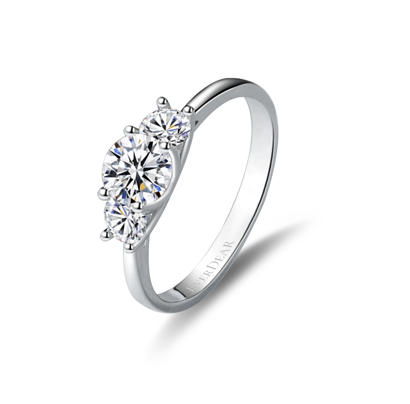 JIU ZUAN Mosanite Diamond Rings HK Size for Women 5 Carat Engagement Round  Cut Real 925 Sterling Silver Wholesale Jewelry - AliExpress
