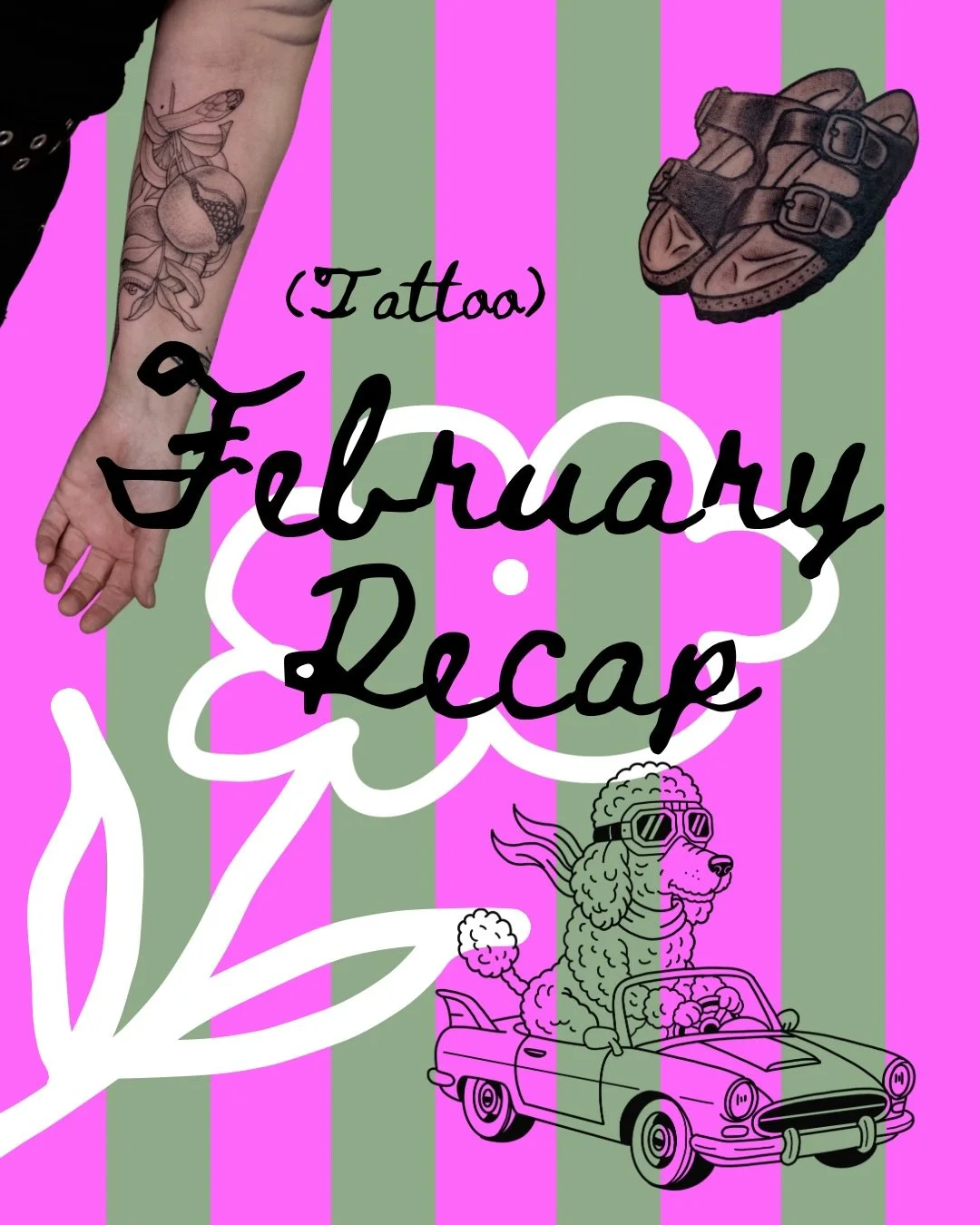 FEBRUARY RECAP 💫 Hier hab ich euch ein paar der Tattoos, die ich im Februar gestochen hab, zusammengestellt, falls ihr sie in der Story verpasst habt 💜 

✨Du willst auch ein neues Tattoo? Juhu! Ich vergeb' n&auml;mlich gerade alle Termine im April!