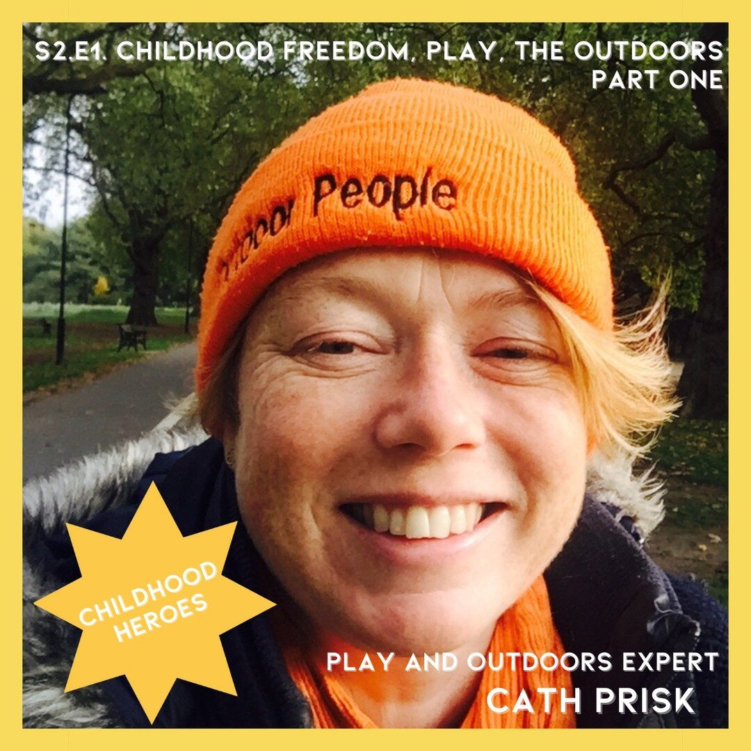 A new series of #ChildhoodHeroes podcast is out today! The fascinating and brilliant @cathprisk talks all things #childhoodfreedom, #play, #theoutdoors, responsibility and risk taking, and why parents are constantly exhausted nowadays. I LOVED speaki