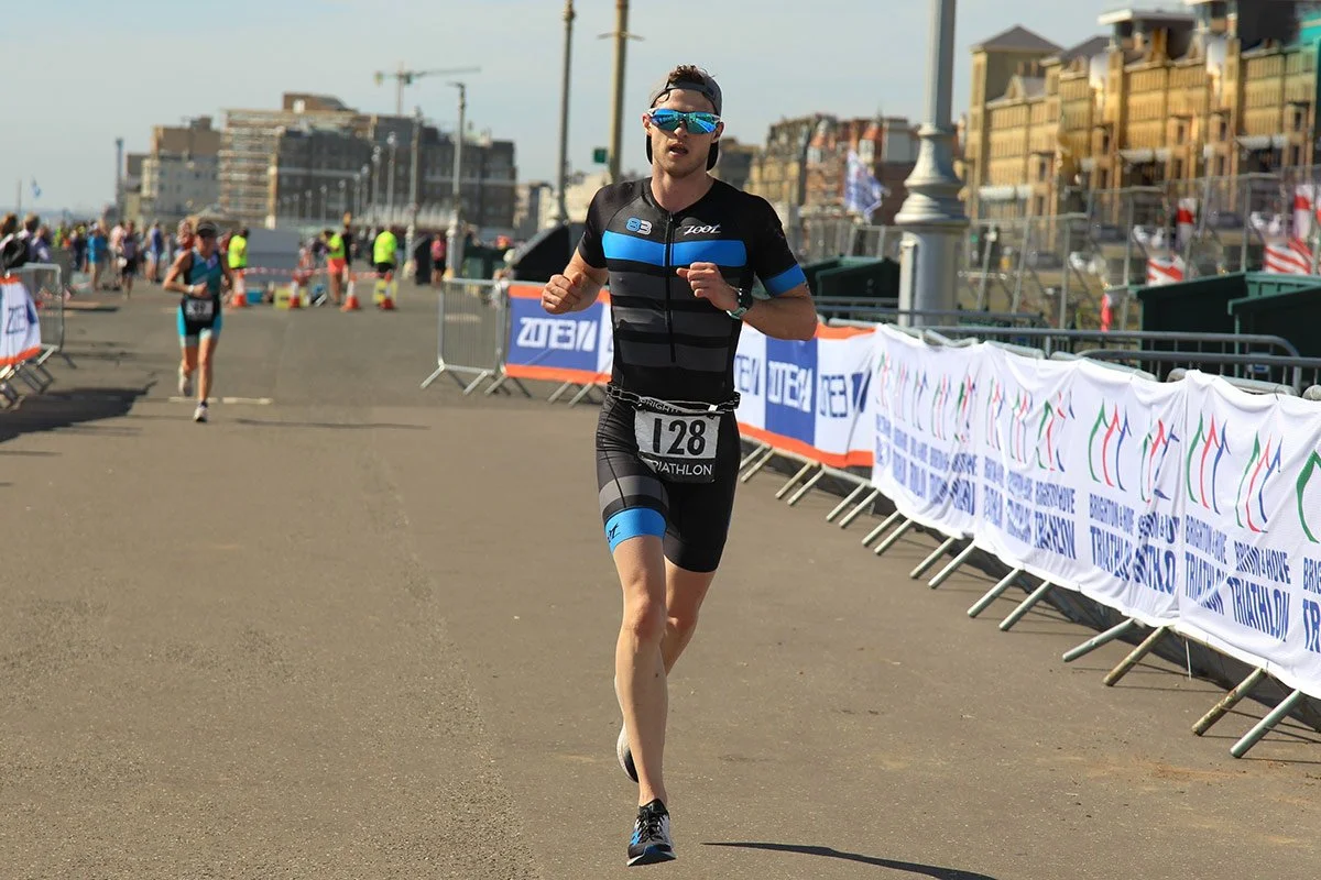 James's running the triathlon competition