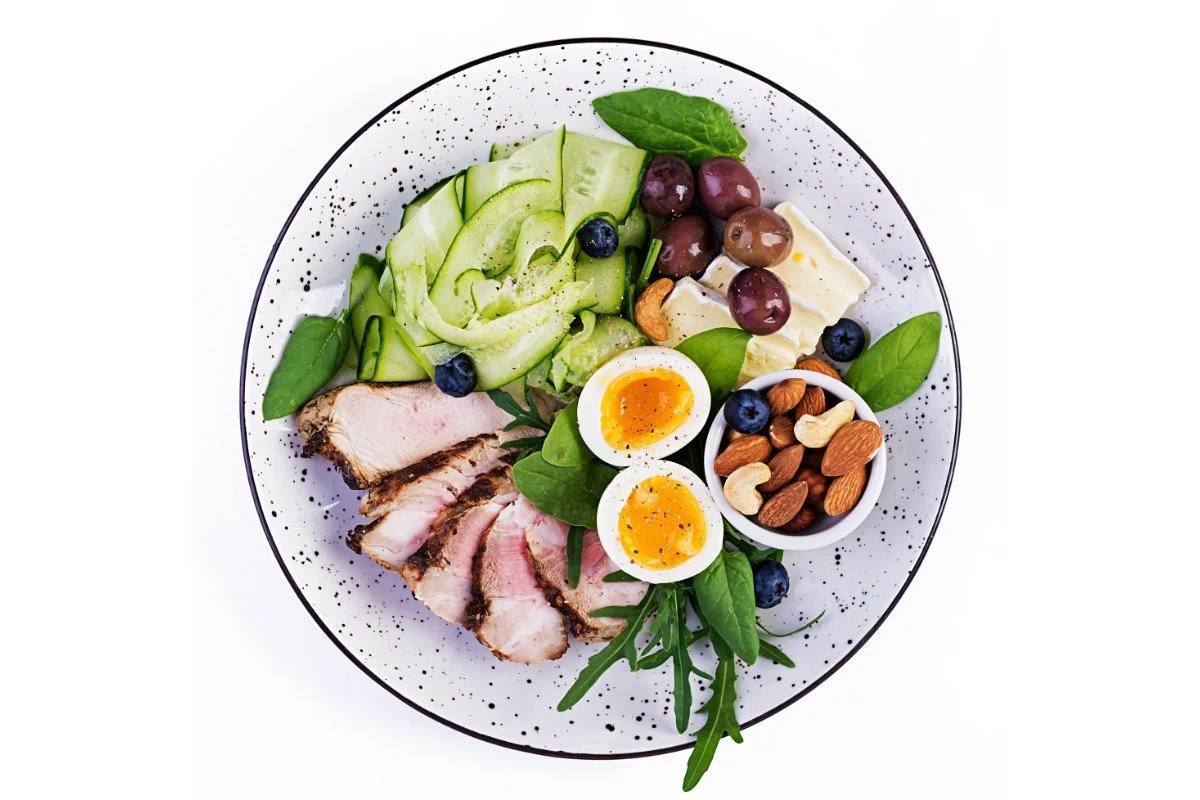 A plate of low carb meal