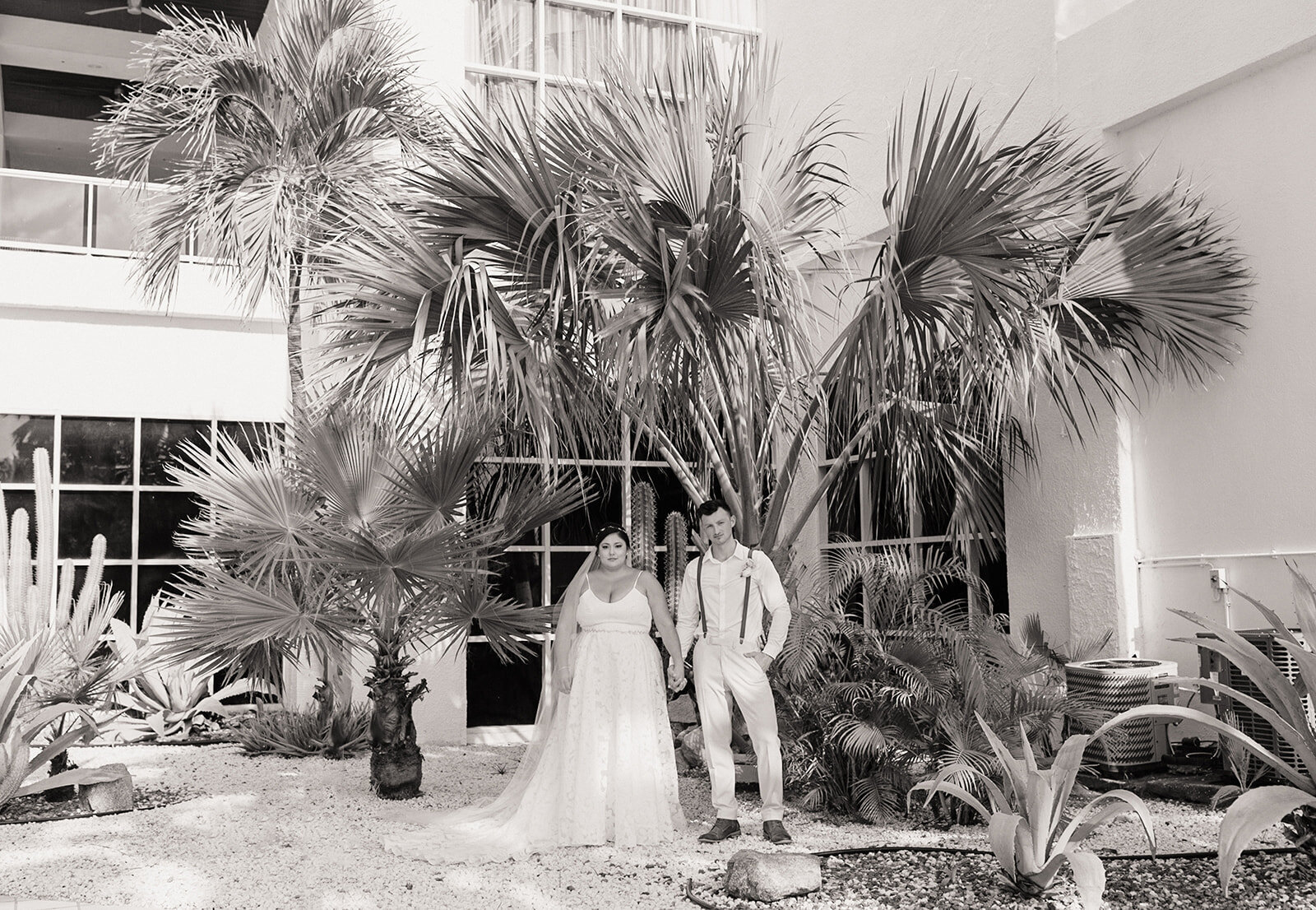 A tropical and modern destination wedding in aruba