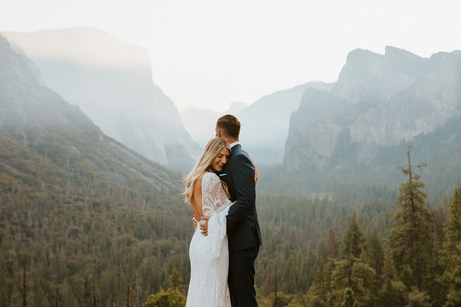 A private upscale microwedding at Autocamp yosemite