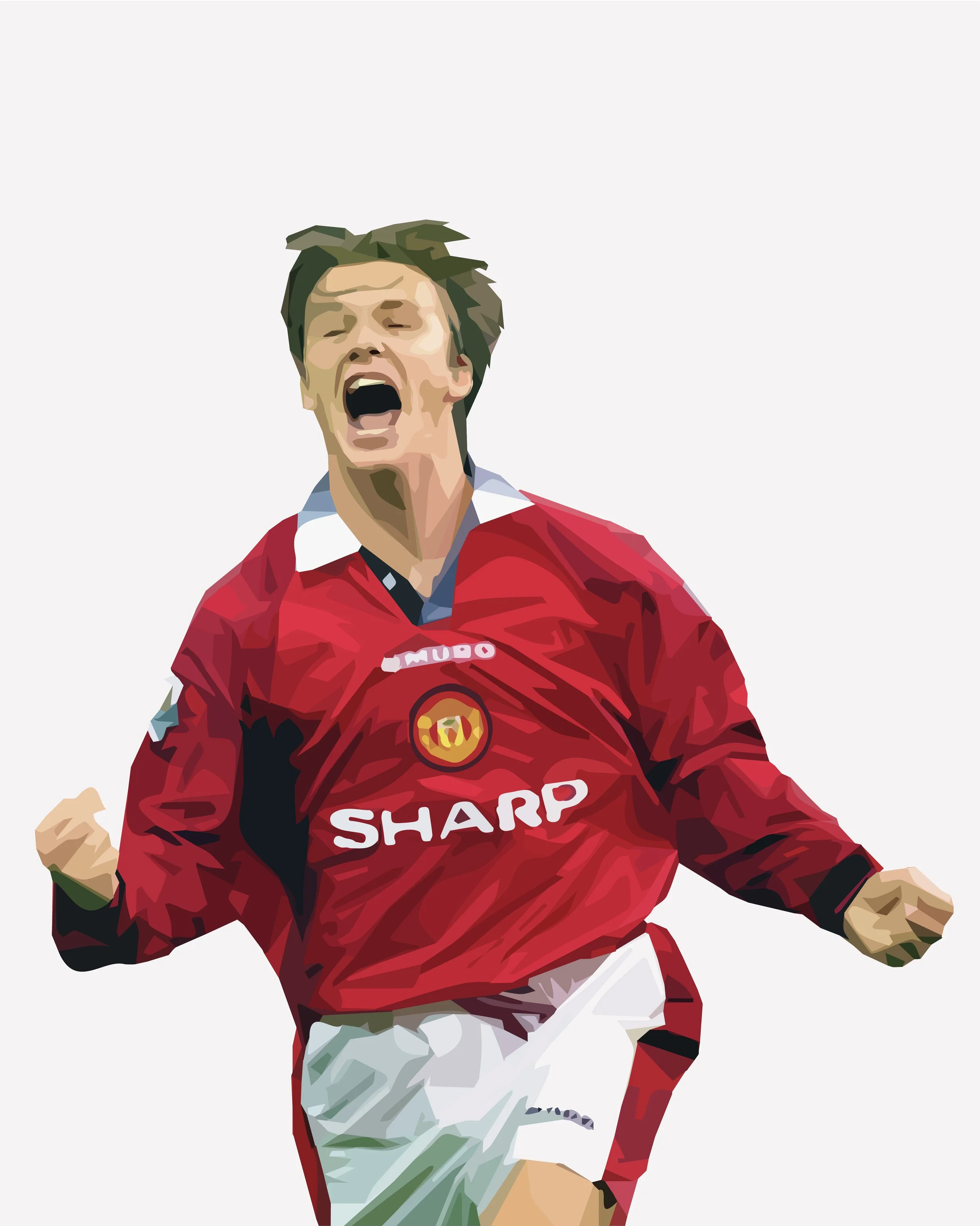 David Beckham Manchester United graphic art