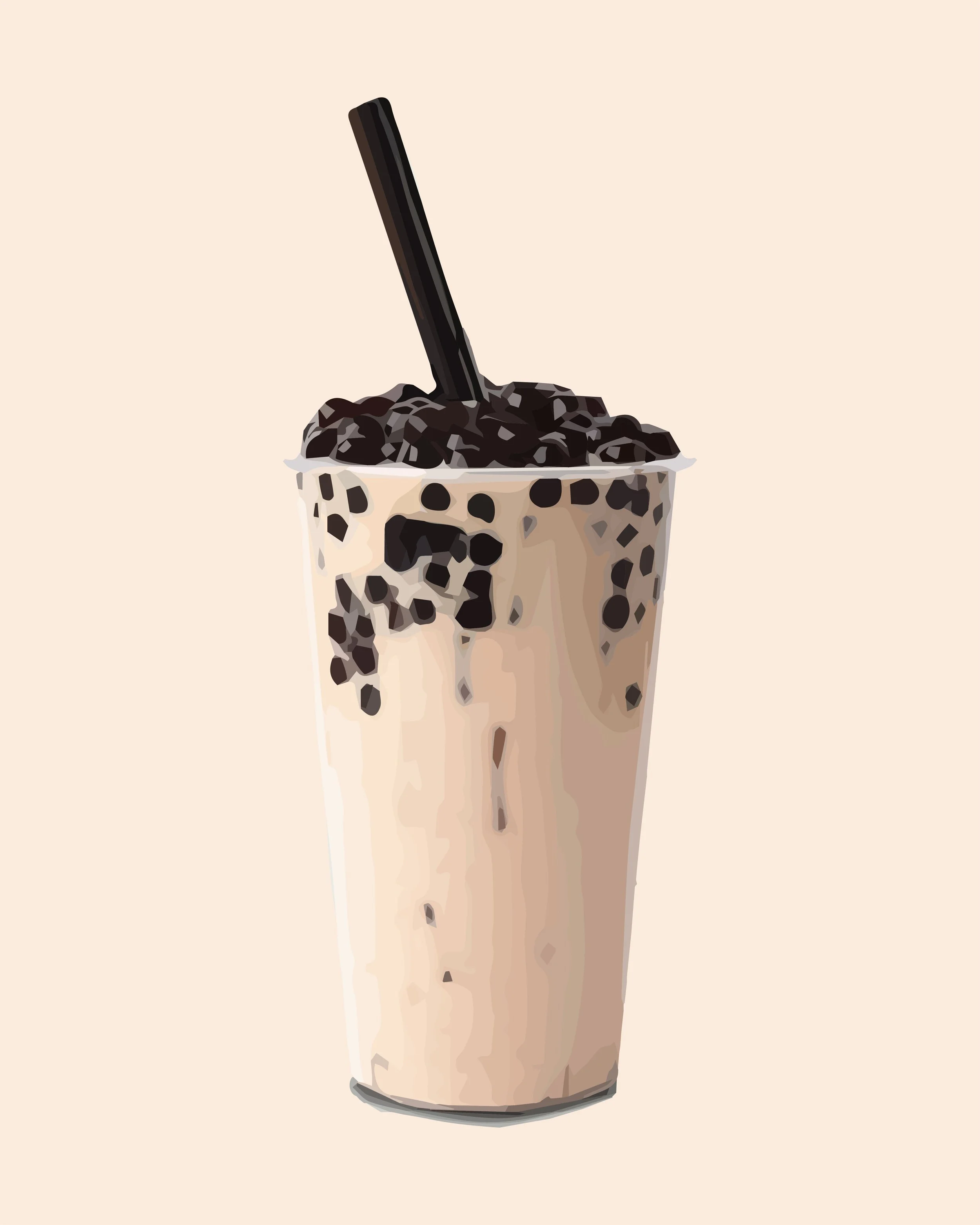 bubble tea graphic art