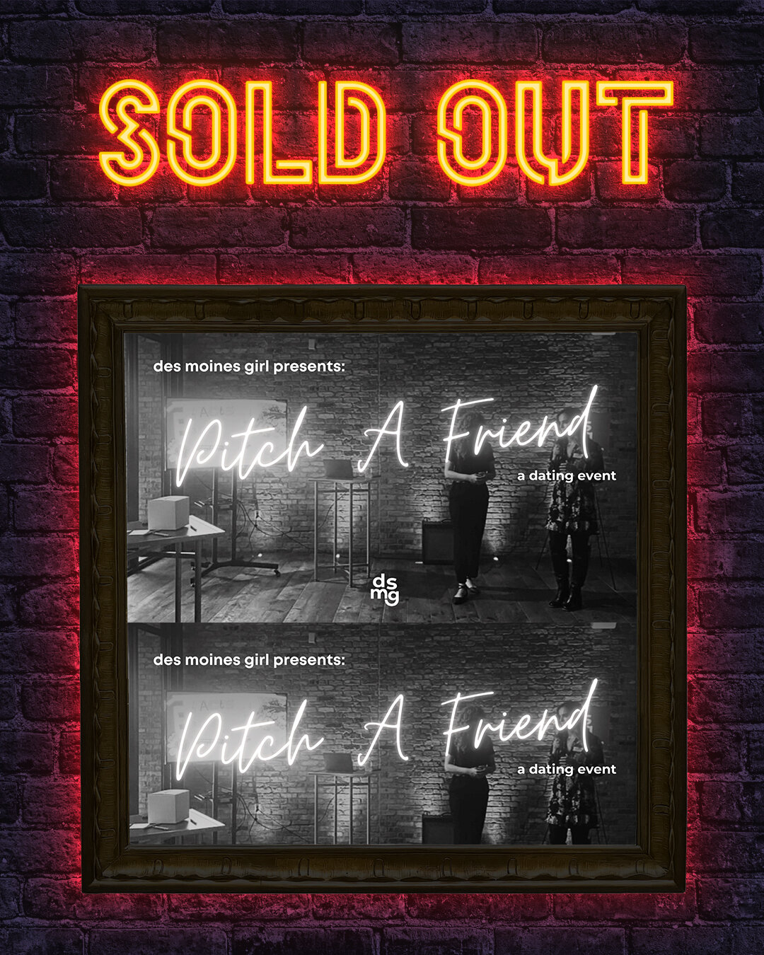 Just a reminder that we are SOLD OUT on pre-sale tickets of Pitch A Friend with @desmoines_girl on Sunday! 🎟️🧨🎉

We'll be selling 25 walk-up tickets, first come first serve, at the door.

3 PM Show (2:30 PM Doors)
$25 per ticket