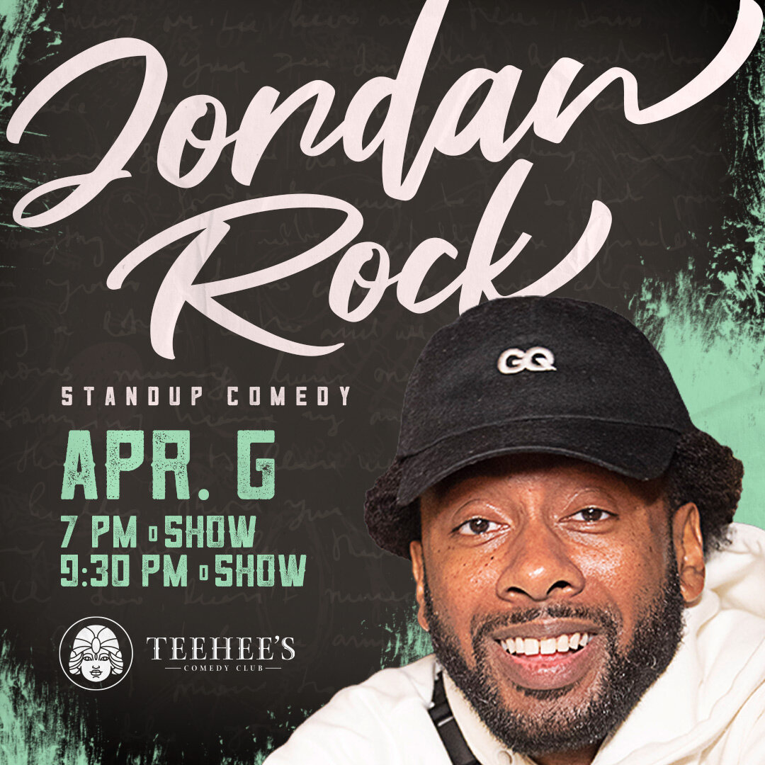 See @jordanrock on Saturday, April 6 at Teehee's in Des Moines!

Jordan Rock is best known for his three seasons on Judd Apatow&rsquo;s Netflix series LOVE. Jordan played Nate Bargatze&rsquo;s best friend in the UNT. NATE BARGATZE pilot for ABC. Jord