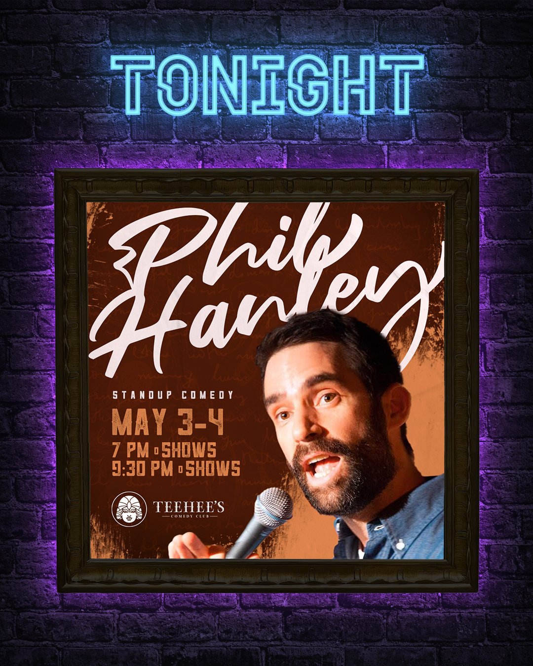 🎤🦩🔥 Phil Hanley is back for a second night, bringing the hilarity!
Both shows are sold out tonight. Limited stool seating at the bar and in the back of the club will be available at the door.