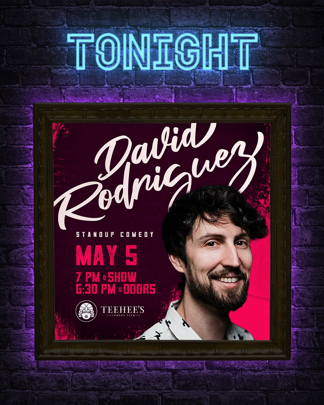 🔥🎤🔥 David Rodriguez hits the club on a Sunday night for ONE SHOW ONLY!
Get 🎟🎟🎟 at teeheescomedy.com/shows