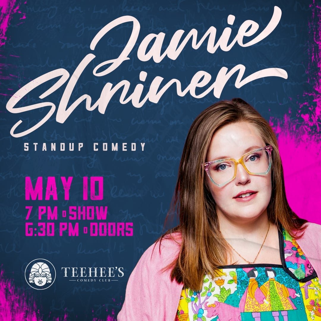 See @jamieshrinersings this Friday, 7 PM, at Teehee's in ol' Des Moines!

Jamie Shriner is a comedian based in Chicago, IL. A former theatre kid, current queer, deaf, &amp; mentally ill gig-worker, Jamie uses humorous original songs to discuss her he