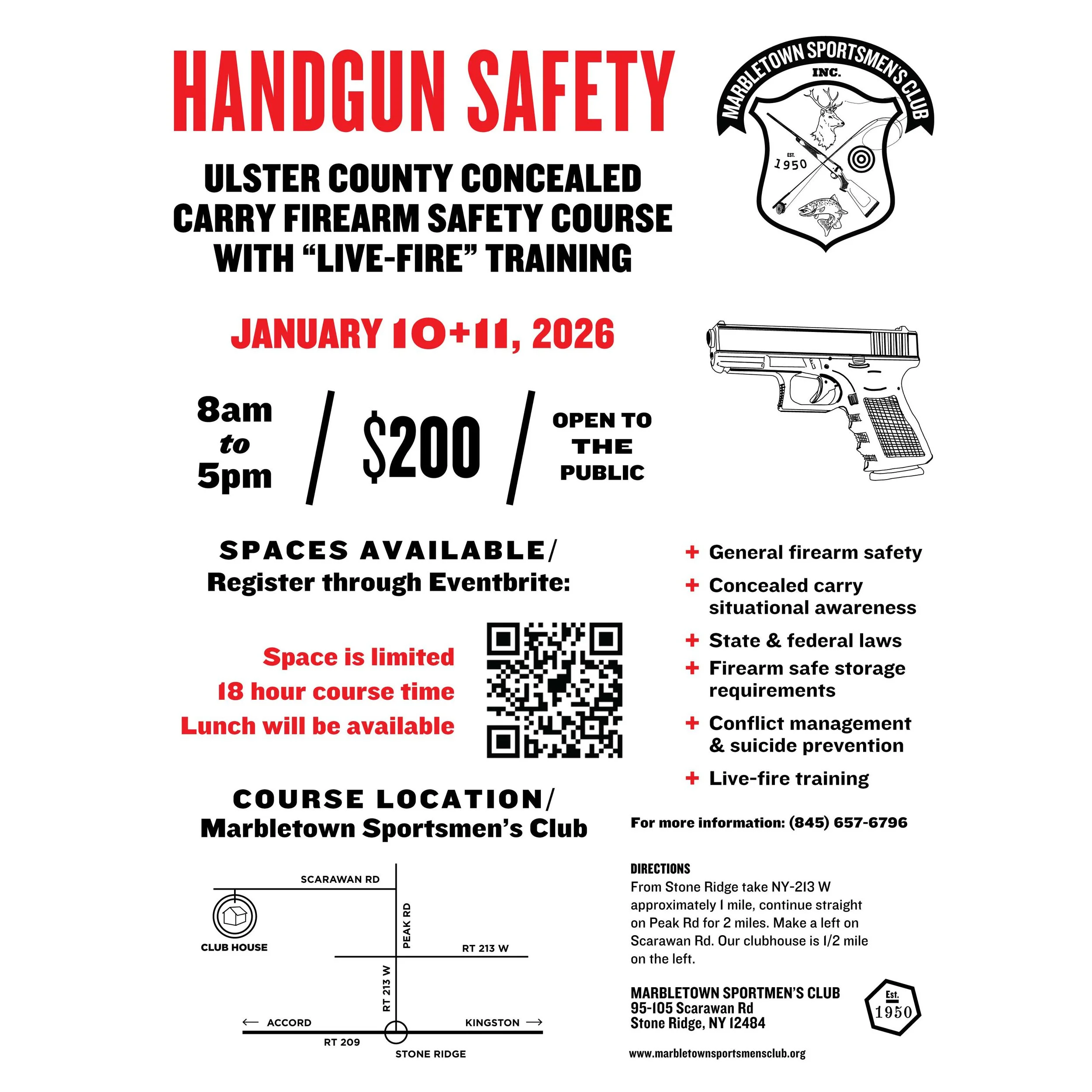 Handgun Safety Course—Ulster County