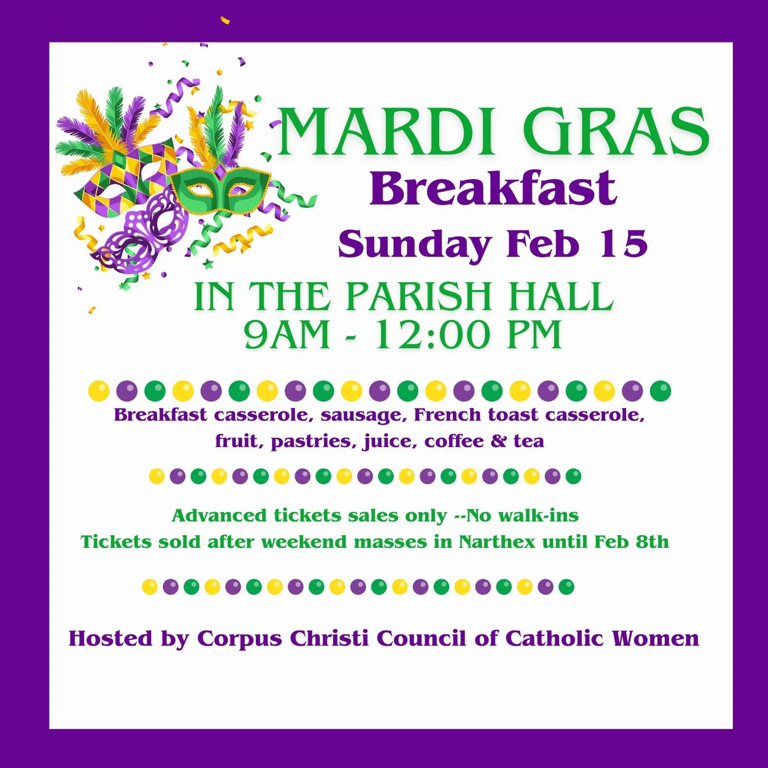 Mardi Gras Breakfast