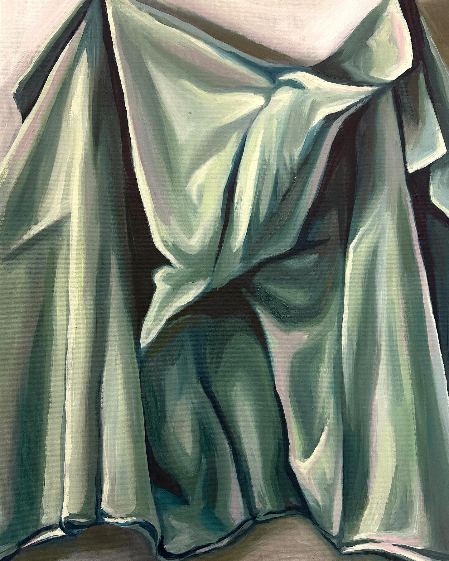 Fabric study, done in 3 ~1.5 hour sessions in my Painting III class
24 x 18 in., oil on canvas 

#art #studioart #painting #oilpaint #oilpainting #artstudent