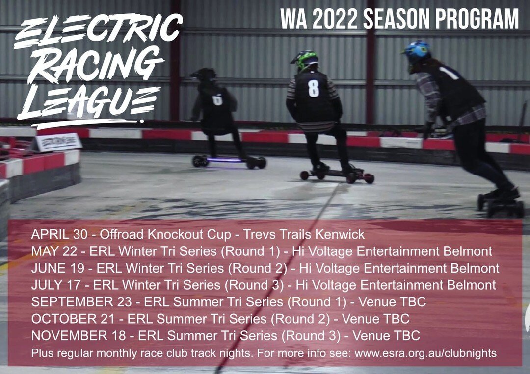 Massive season of racing ahead for the @electricracingleague

If you're looking to save money on entry and support our growing racing community, consider an ESRA season membership. link in our bio 🛹💨