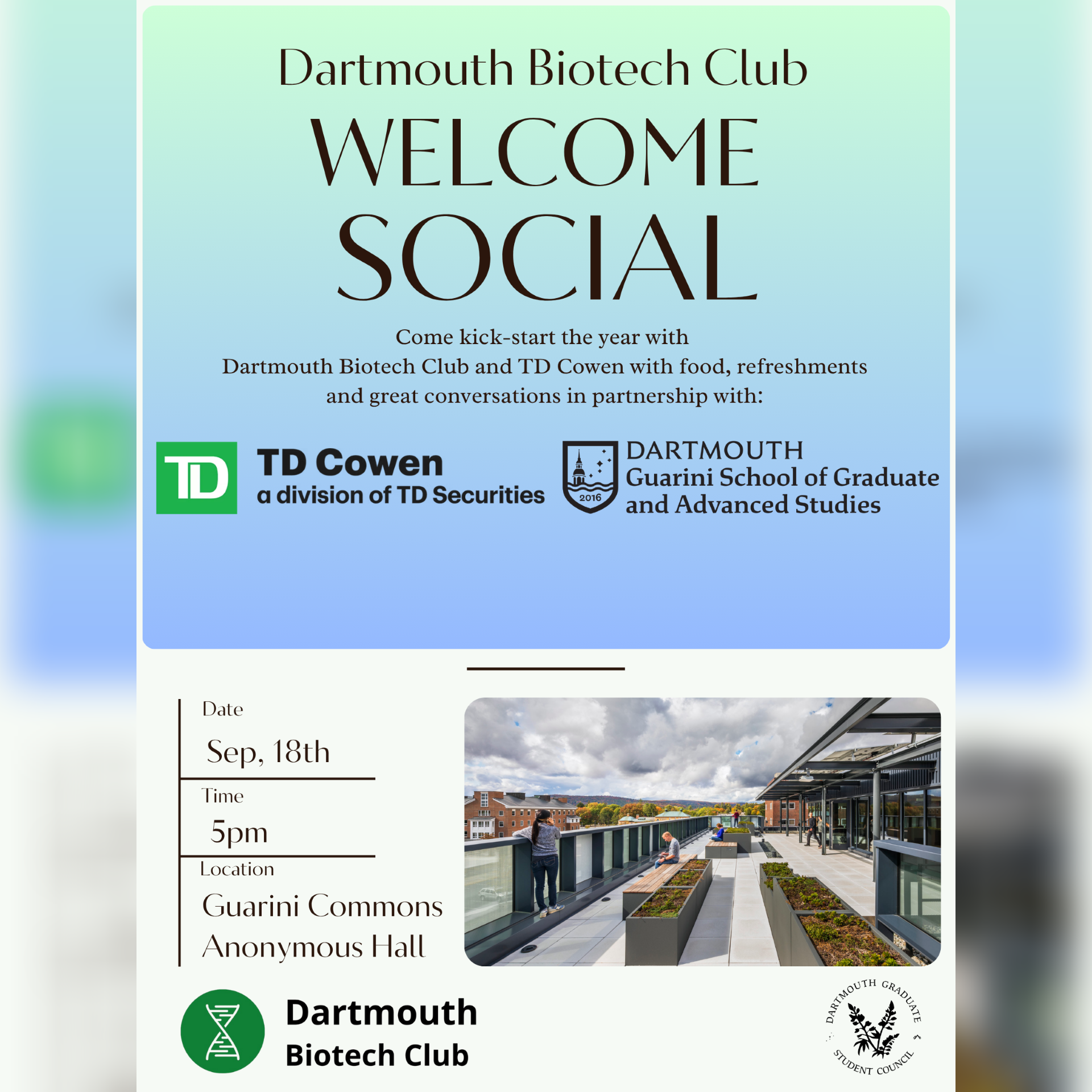 Dartmouth Biotech Club Social