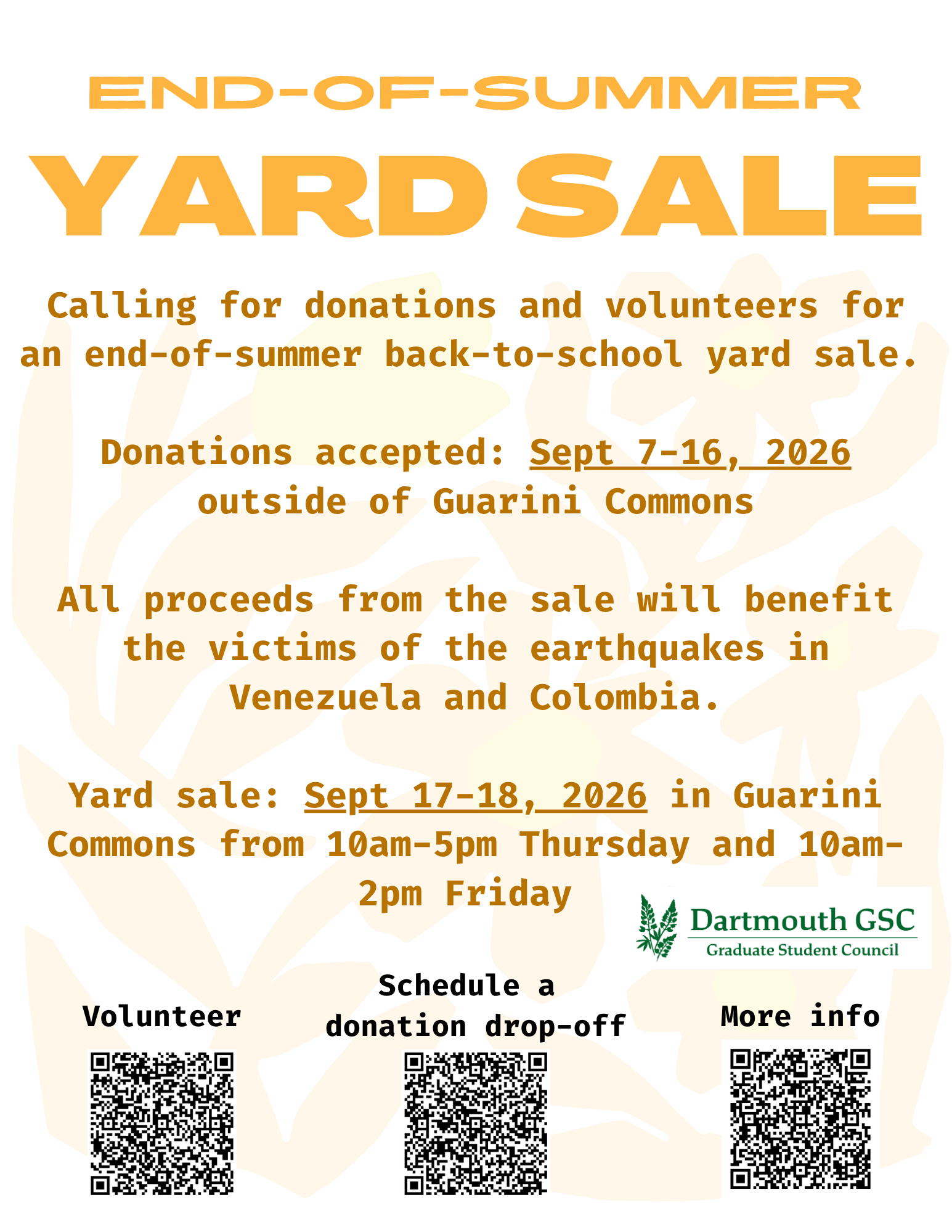 End-of-Summer Yard Sale