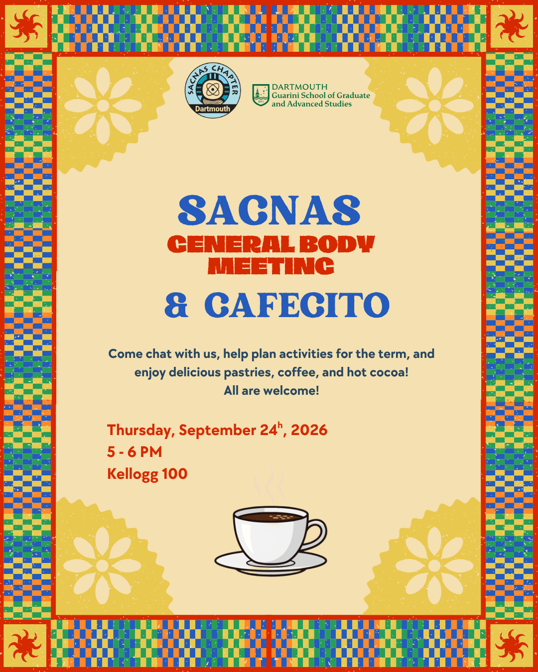 SACNAS General body meeting & Cafecito