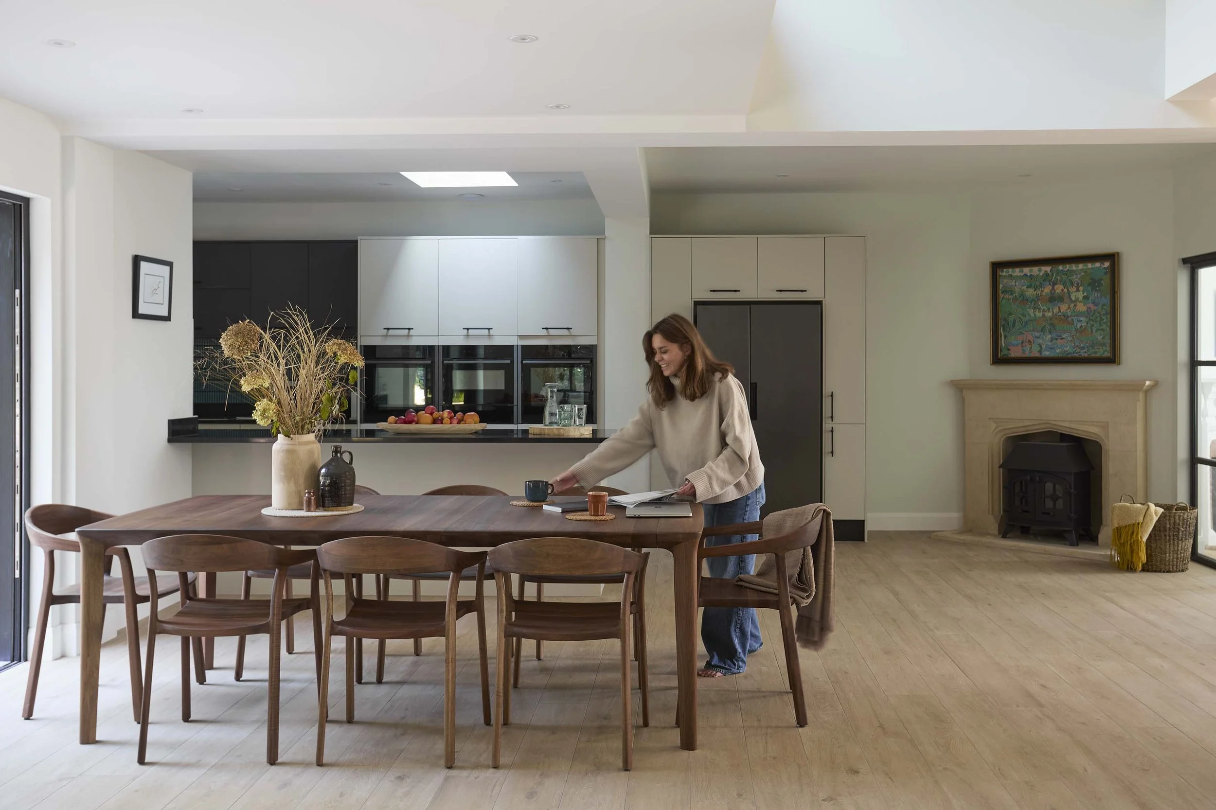 Timeless open planned kitchen dining area