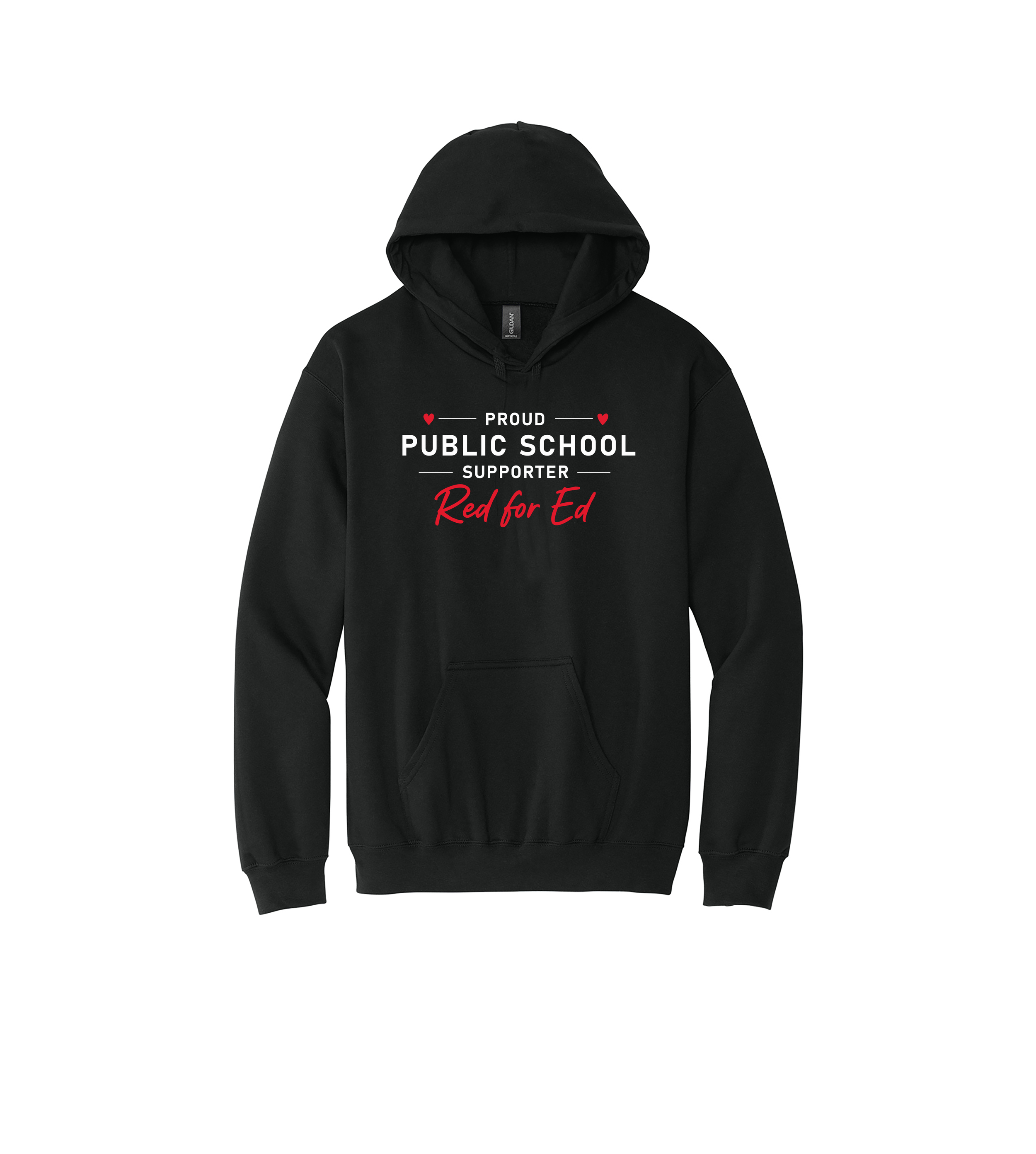 Black Softstyle® Midweight Pullover Hooded Sweatshirt (SF500)