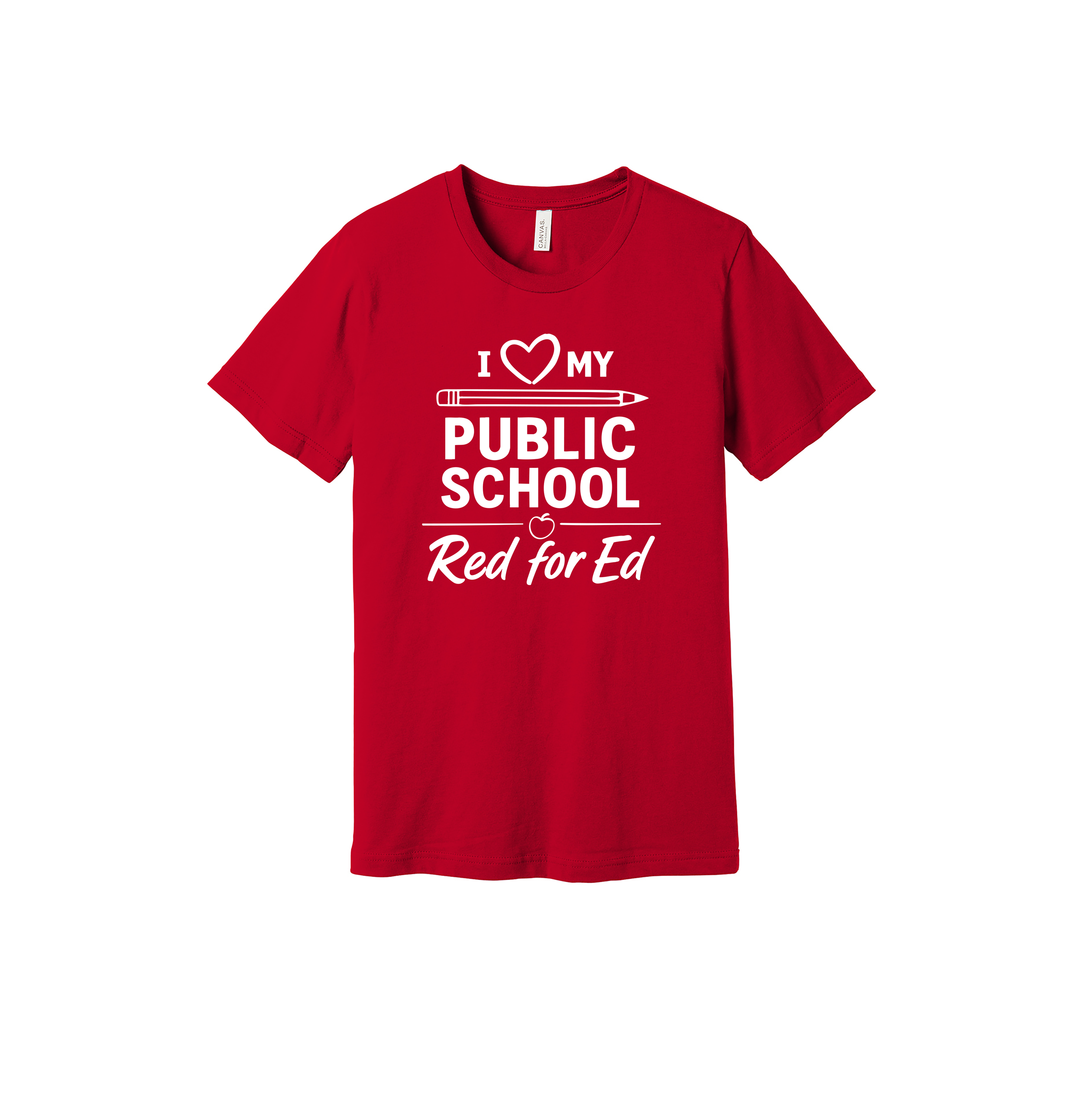 Red Unisex Jersey Short Sleeve Tee (BC3001)