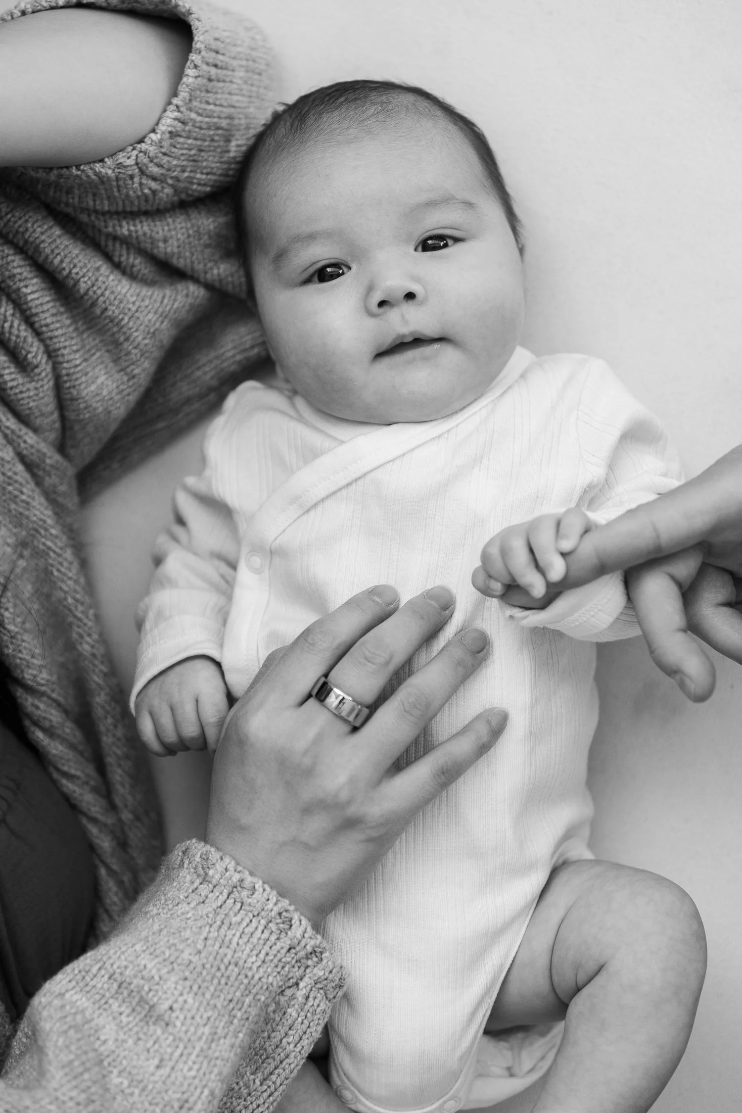newborn photography of baby minimal modern photoshoot