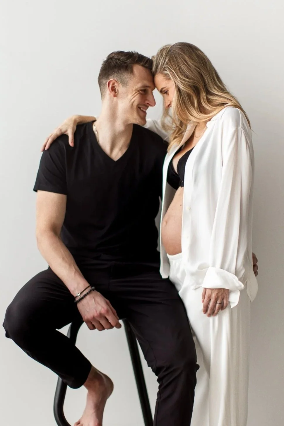 maternity couple minimal modern montreal photoshoot
