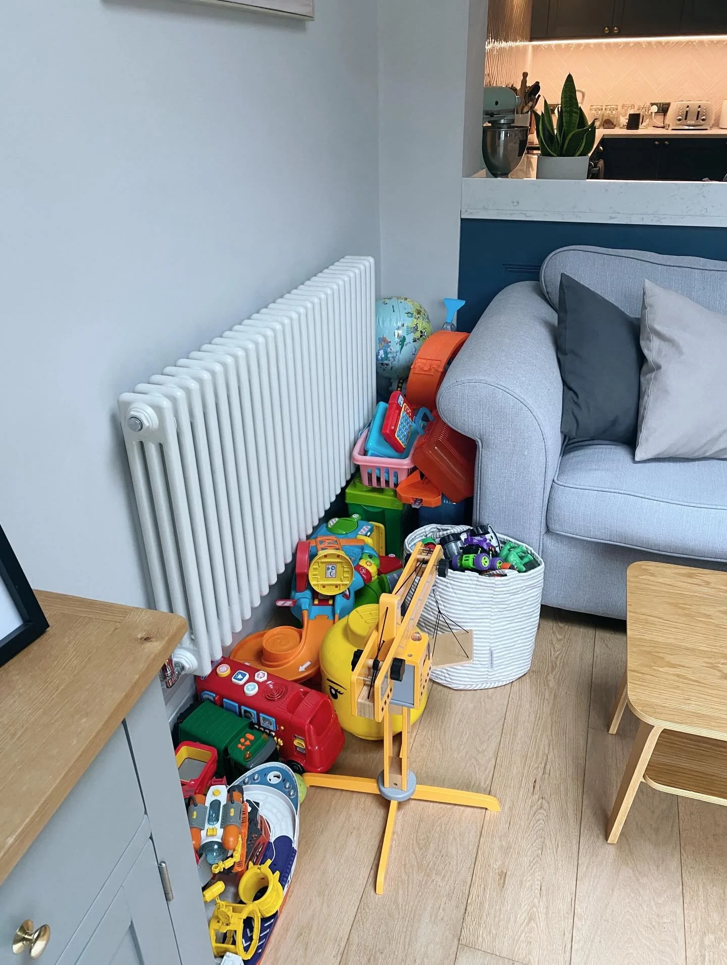 🙃Has anyone else&rsquo;s side-of-the-sofa toy storage completely lost the plot&hellip; or is it just ours?

I swear it was contained once. Briefly.

Please tell me what lives beside your sofa - I need solidarity 😂