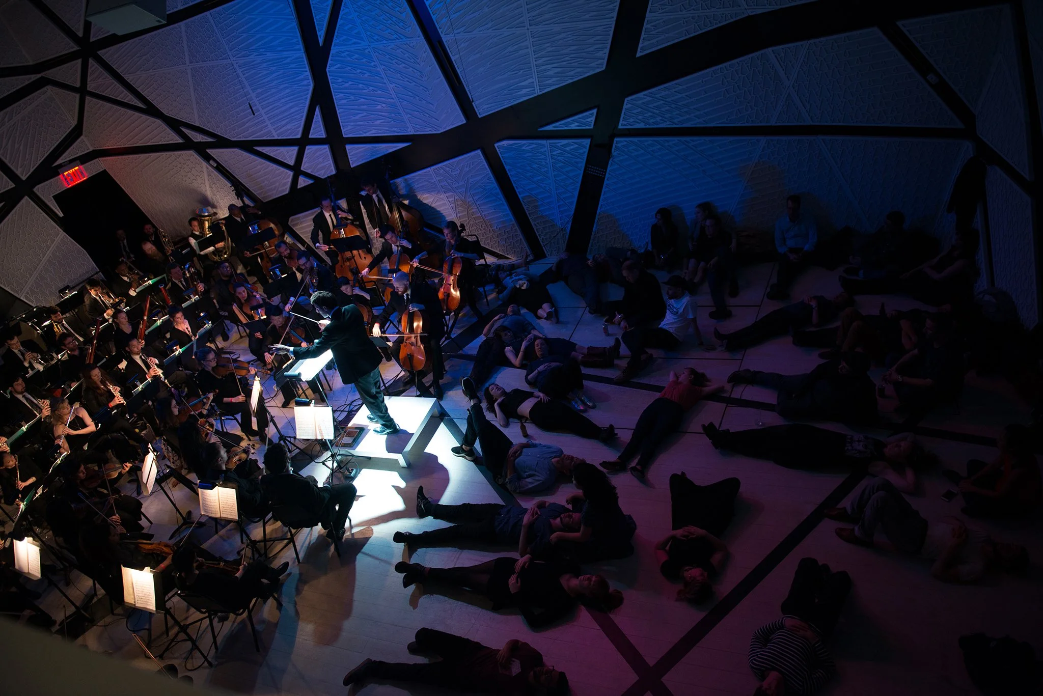 EXO at National Sawdust audience reclining by Allison Stock.jpeg