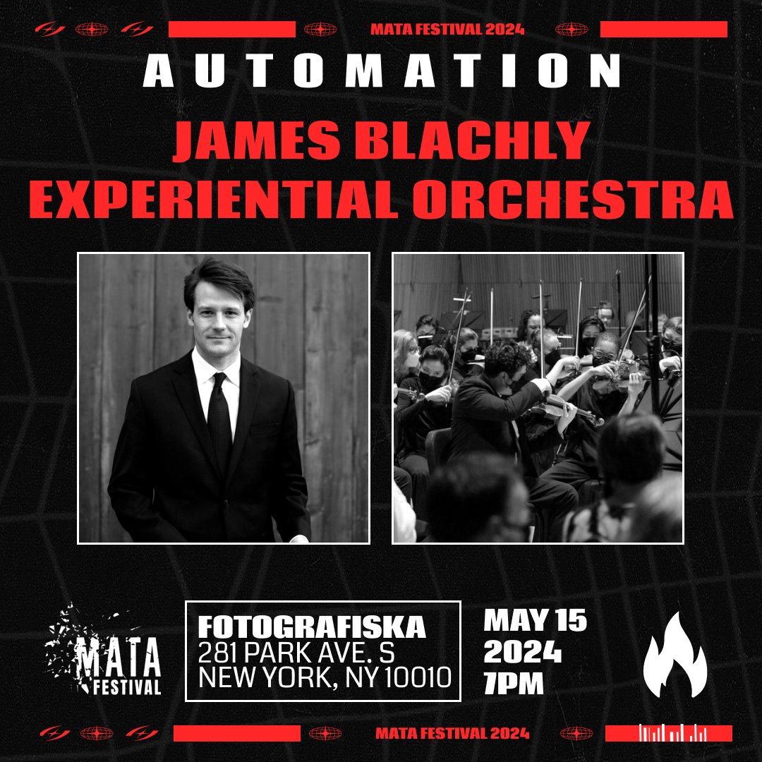 🎉 We are pleased to present the Grammy&reg;️-winning @experientialorchestra and conductor @blachlyjames, who will be performing the piece &quot;AUTOMATION&quot; by the Emmy&reg;-award-winning composer @adamschoenbergmusic, along with cellist @yvesdh