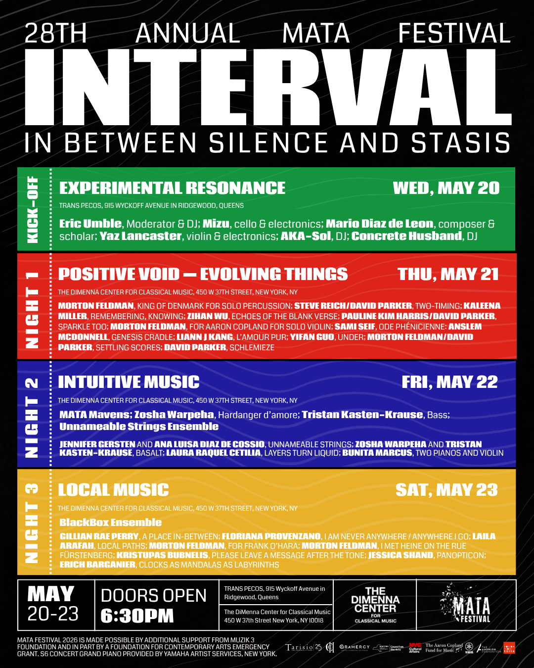 28th Annual MATA Festival 2026