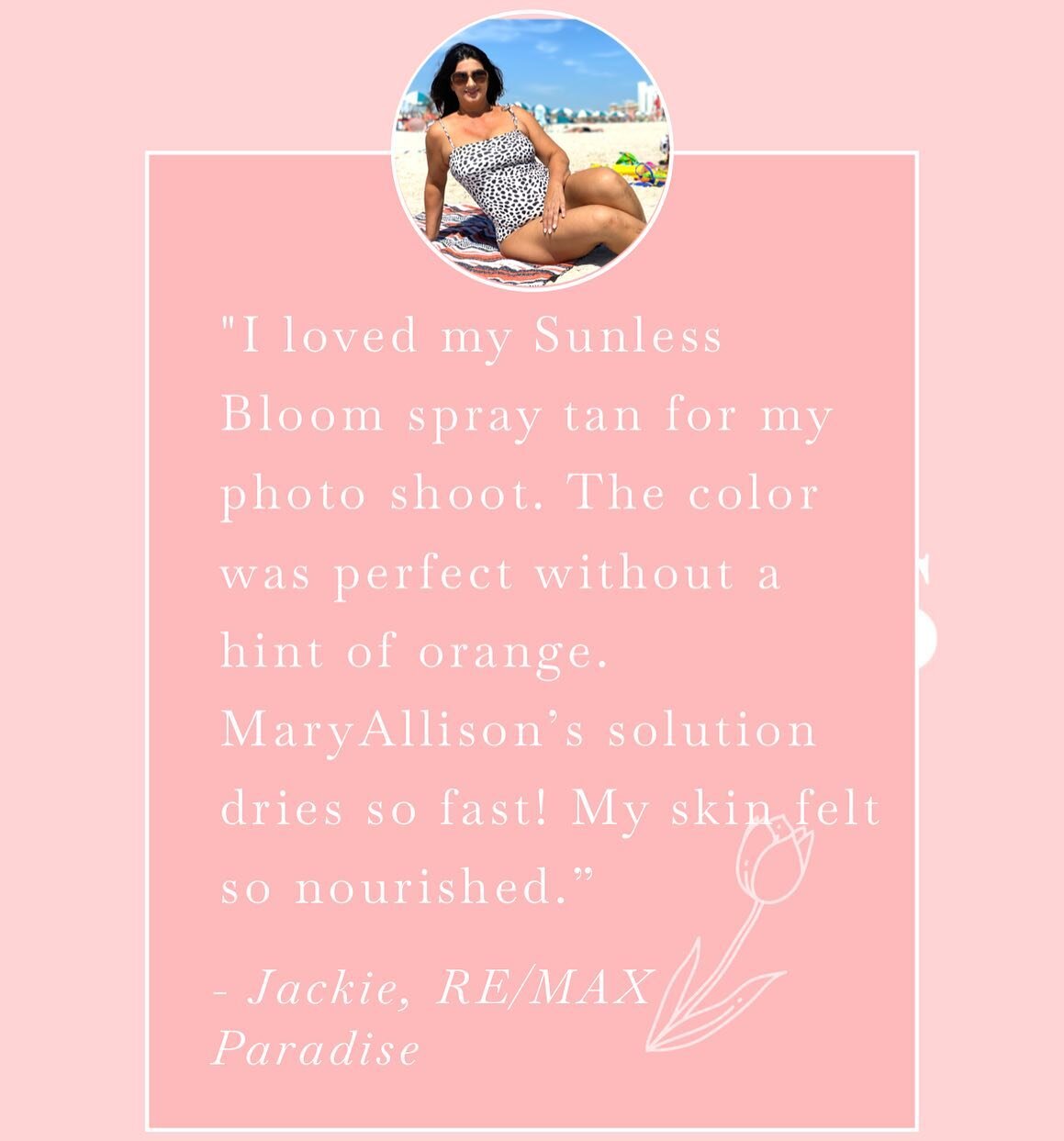 Leave us a review and you&rsquo;ll be added to our drawing to win a bottle of Sunless Bloom Face + Body Foam 🤗

Thank you @jackie_jabour_  for a review of our Sunless Bloom Spray Tan Solution!
#spraytansolution #giveaway 

#spraytan #spraytantrainin