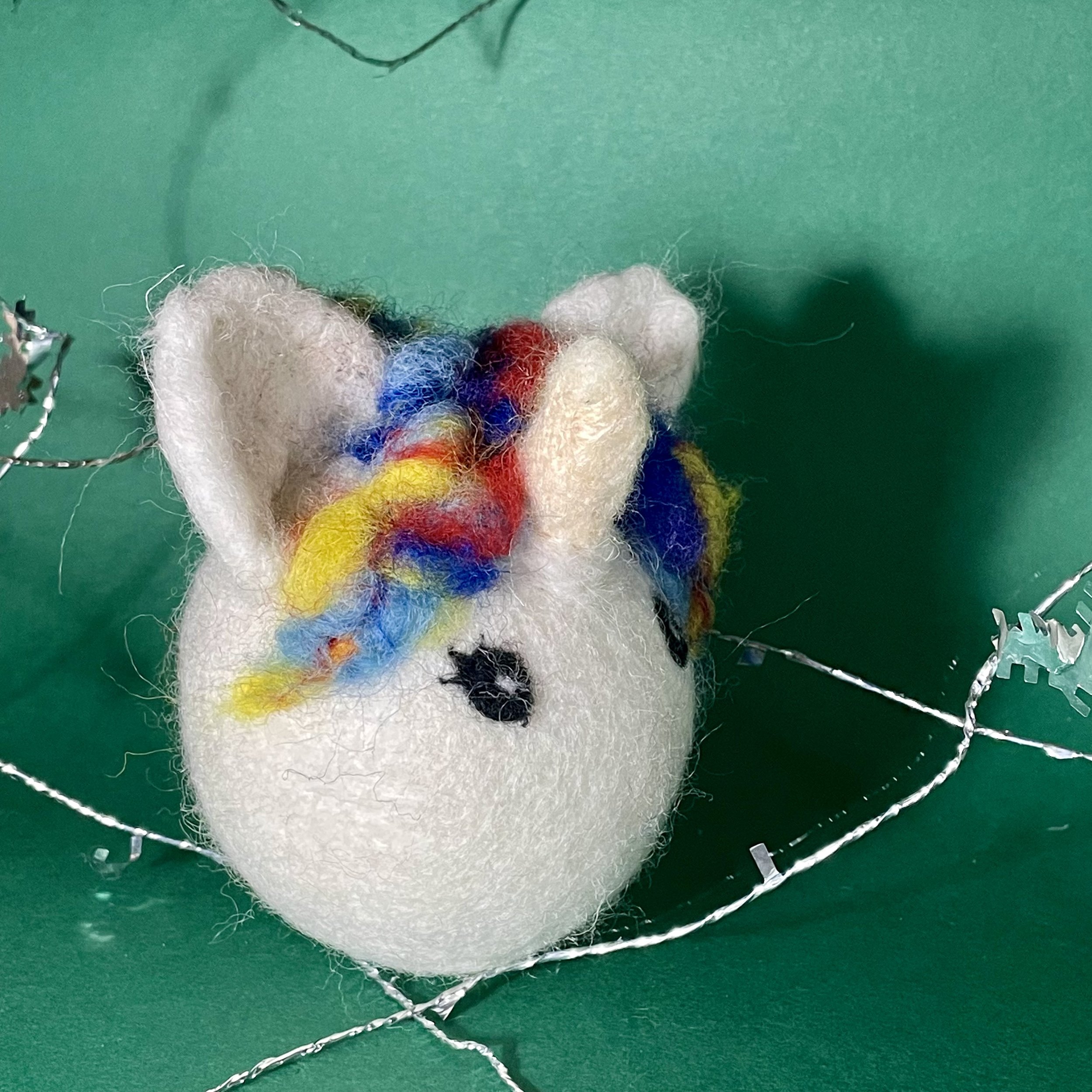 Open eye rainbow hair unicorn