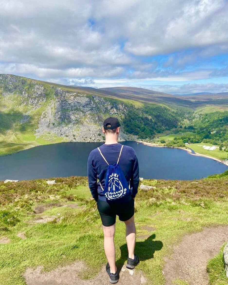 Check out @alexbcoyne surveying the magnificent Lough Tay at the Sally Gap in the Wicklow Mountains with his WW Active Summer Drawstring Bag! This is also one of them any  set locations for @vikingsvalhallaofficial being shot in Ireland! The view als