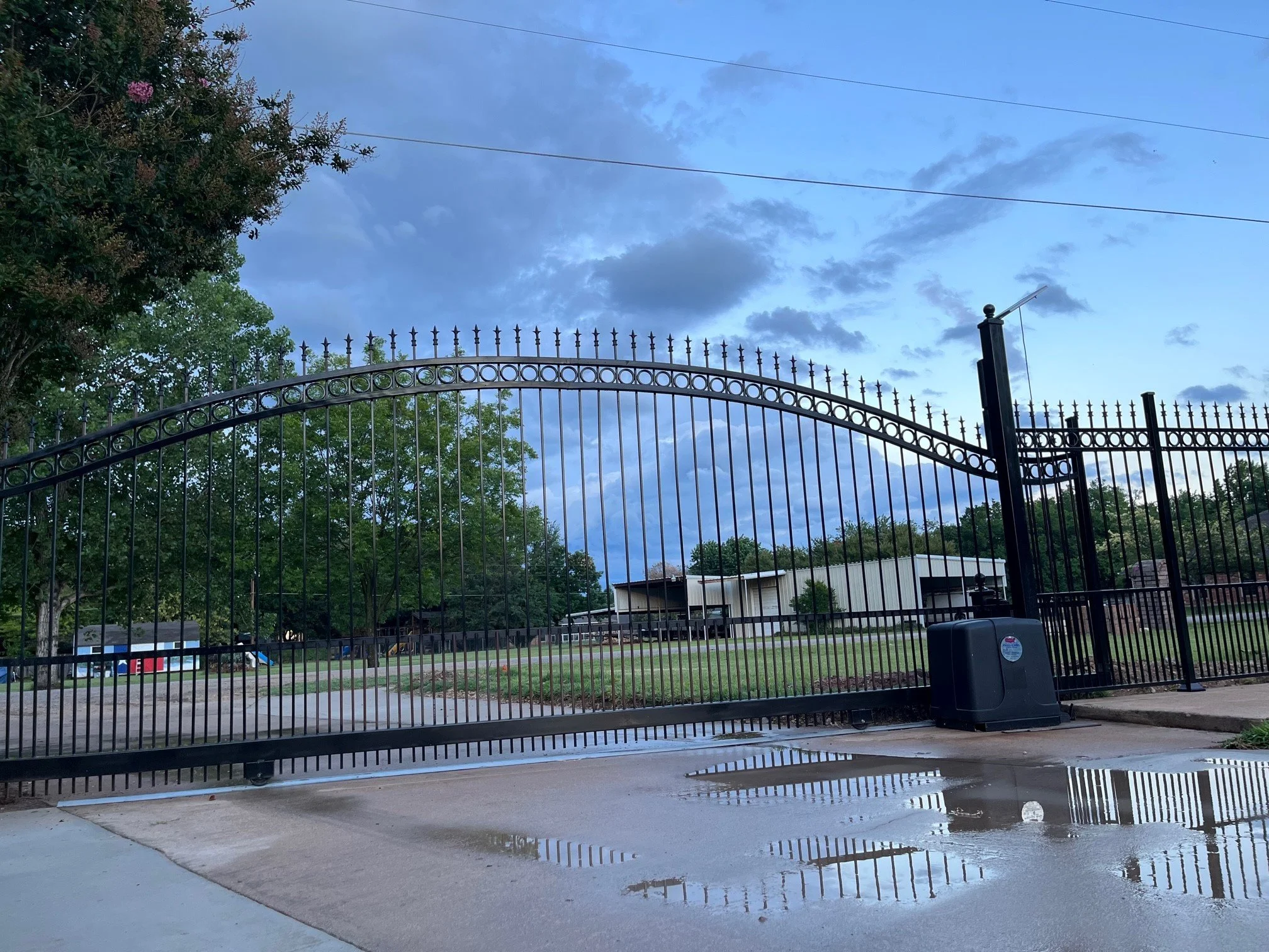 Ornamental metal gate and operator from the Fence Fanatics project gallery