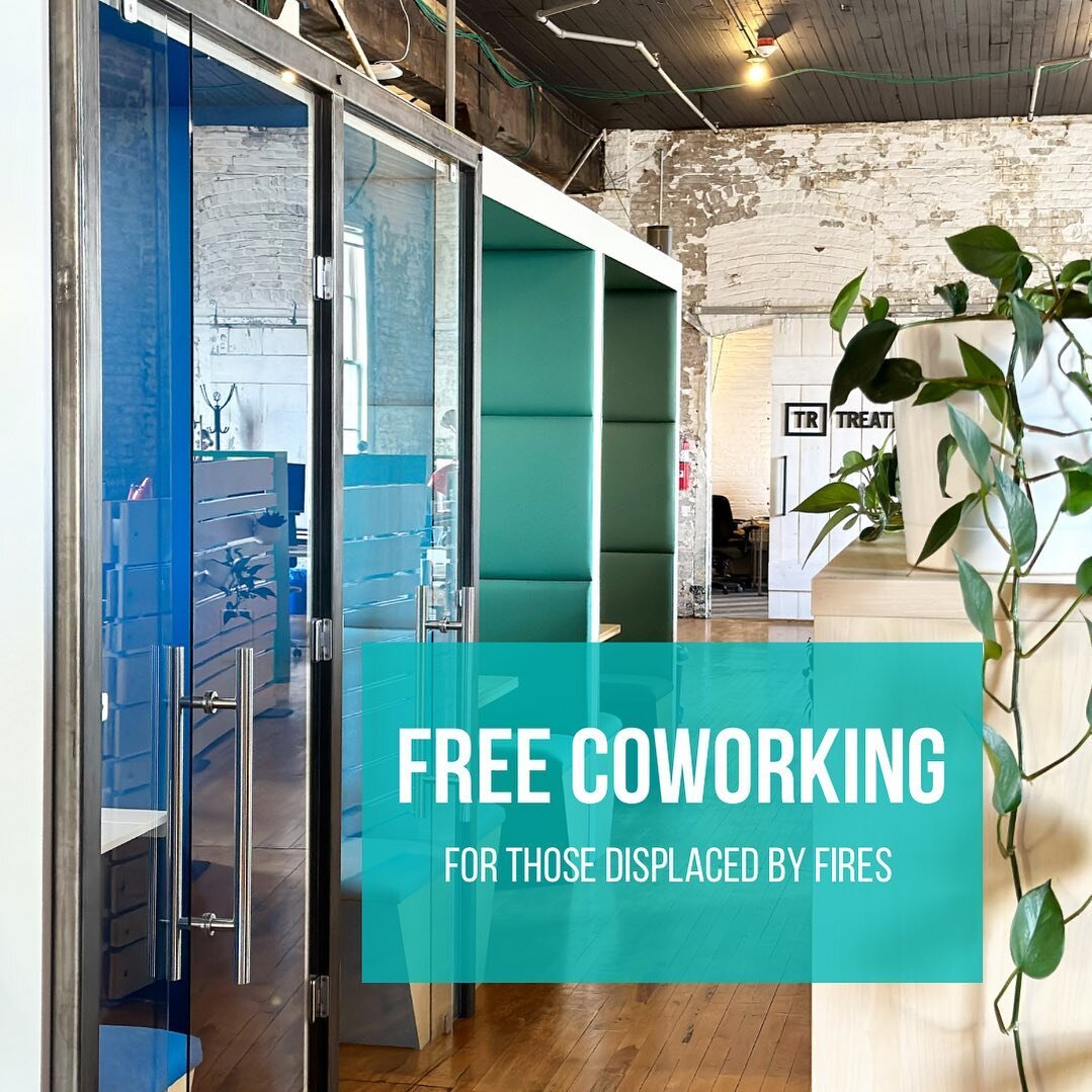 If you are displaced due to fires and you need a place to work, you are welcome to work at Fellow for free. We&rsquo;ve got wifi, printing, conference rooms, kitchens, breakout booths and more. Email our community manager to get started: karinna@work