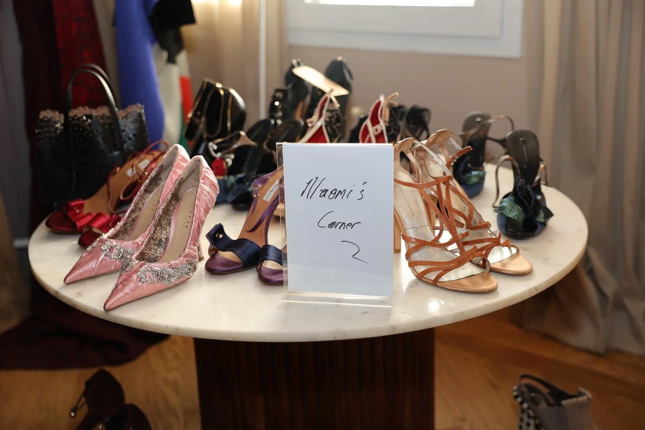 Shoes donated by Naomi Campbell