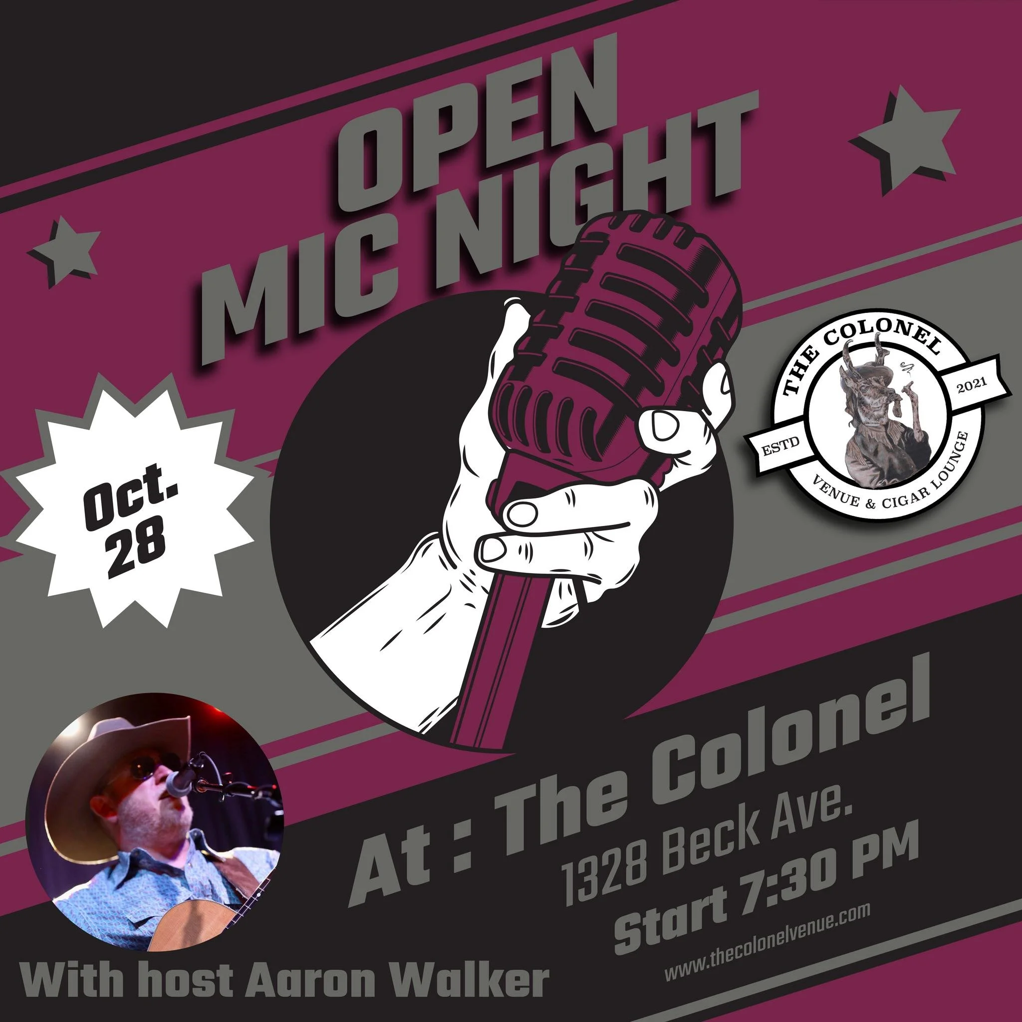 Join us tonight at The Colonel for Open Mic Night, starting at 7:30 PM. It’s a great night to enjoy local talent, meet new people, and relax with a drink in hand. Everyone’s welcome — see you there.
#openmicnight #thingstodocody #li