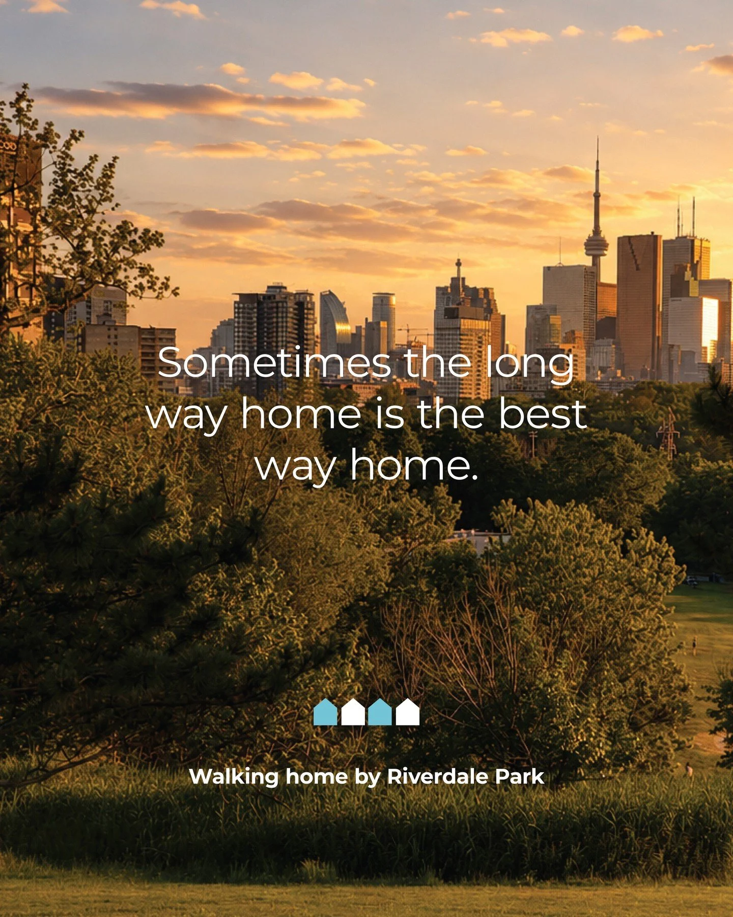 Living in Toronto, it's easy to get caught up in taking the quickest route⁠
or the fastest way across the city.⁠
⁠
But every now and then, I remind myself to slow down. I love the walk through Riverdale Park to watch the sun set over the skyline... T