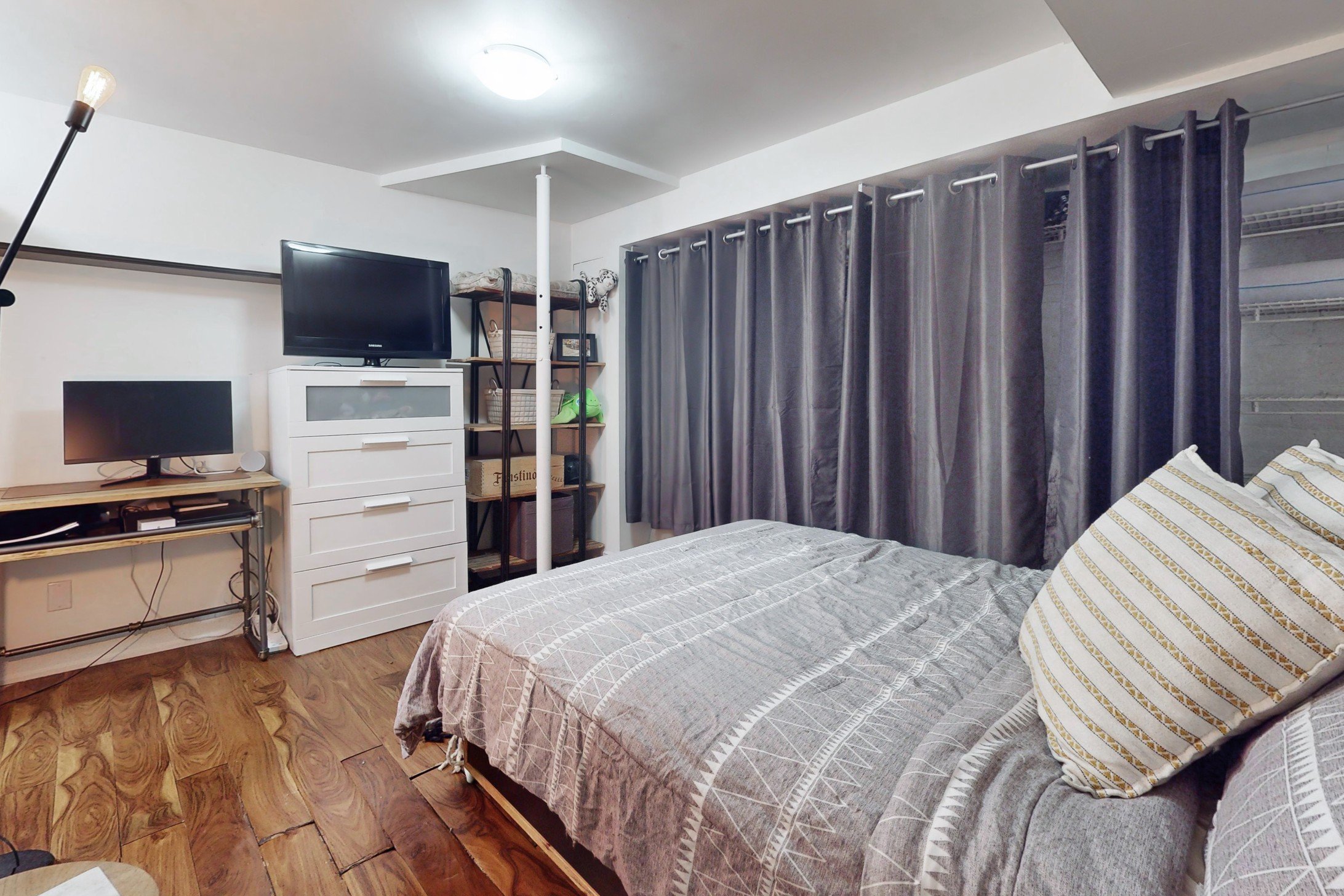 Lower Level 1 bedroom unit. Bedroom