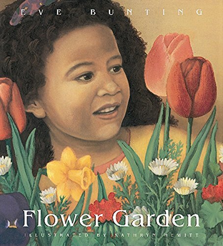 An urban African-American girl and her father buy plants, potting soil, and a window box at the supermarket, ride the bus to their apartment, and put together a colorful gift for the child’s mother. Rhyming verse carries the brief story, while wonder