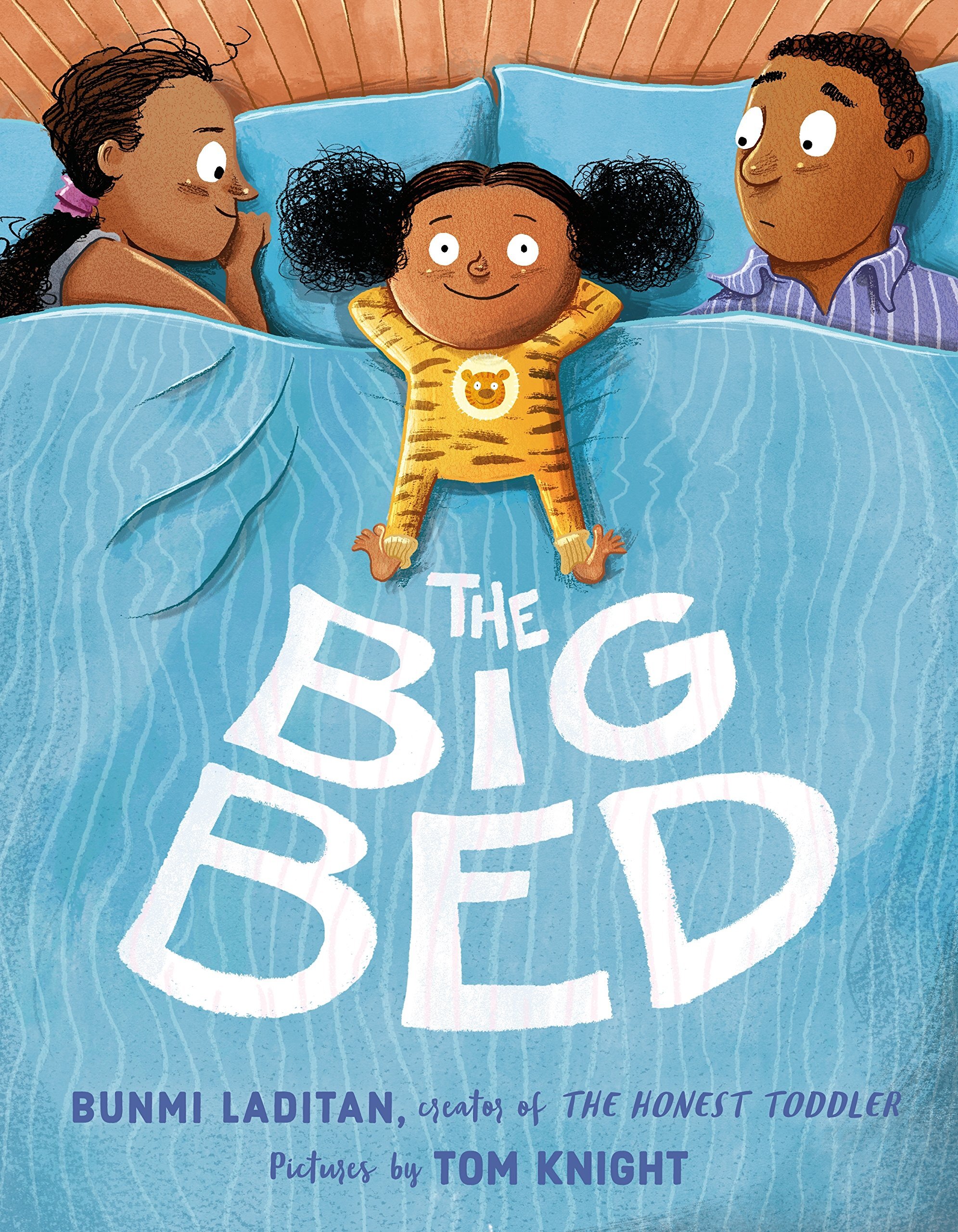 The Big Bed is a humorous picture book about a girl who doesn't want to sleep in her little bed, so she presents her dad with his own bed—a camping cot!—in order to move herself into her parents' big bed in his place. A twist on the classic parental 