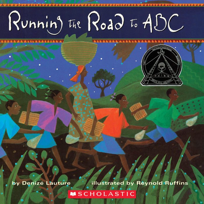 Running The Road To ABC, written by Denize Lauture and illustrated by Reynold Ruffins, is for early readers. Follow the excitement of Haitian children as they run to school through the city and nature as they learn the letters, sounds, and words of t